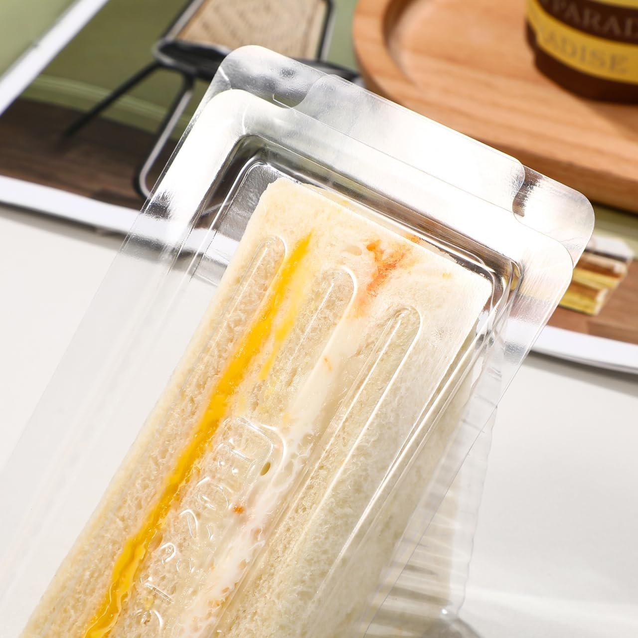 Wholesale Clear Plastic Triangle Disposable Sandwich Container Hinged Lid 5.9 x 3.34 x 3.14 Inches for Bakery Cake Slices Lunch Party Food Storage Factory