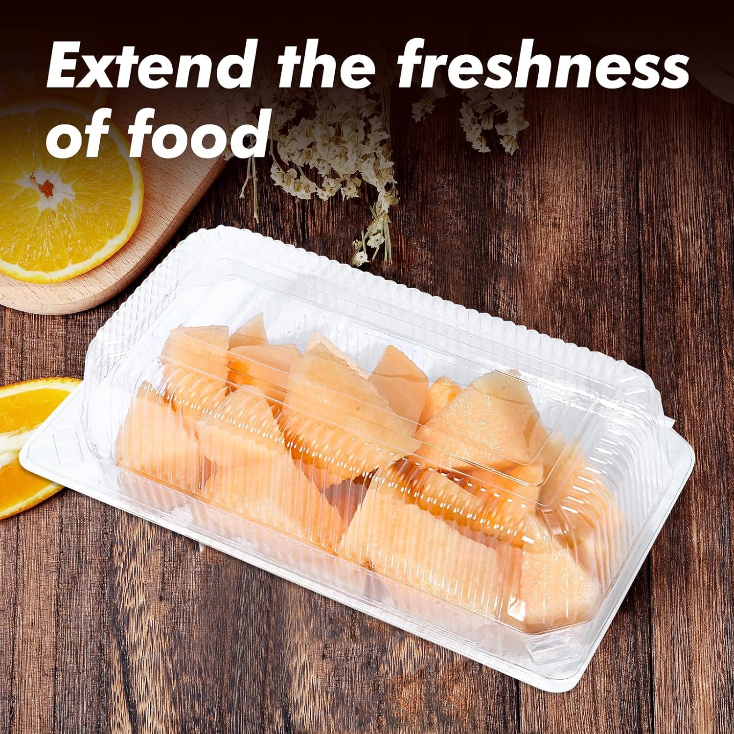 Wholesale 100 Pack Clear Plastic Clamshell Takeout Containers with Lids for Salads Pasta Sandwiches 8.66x5.12x3.15 Inch Size Factory