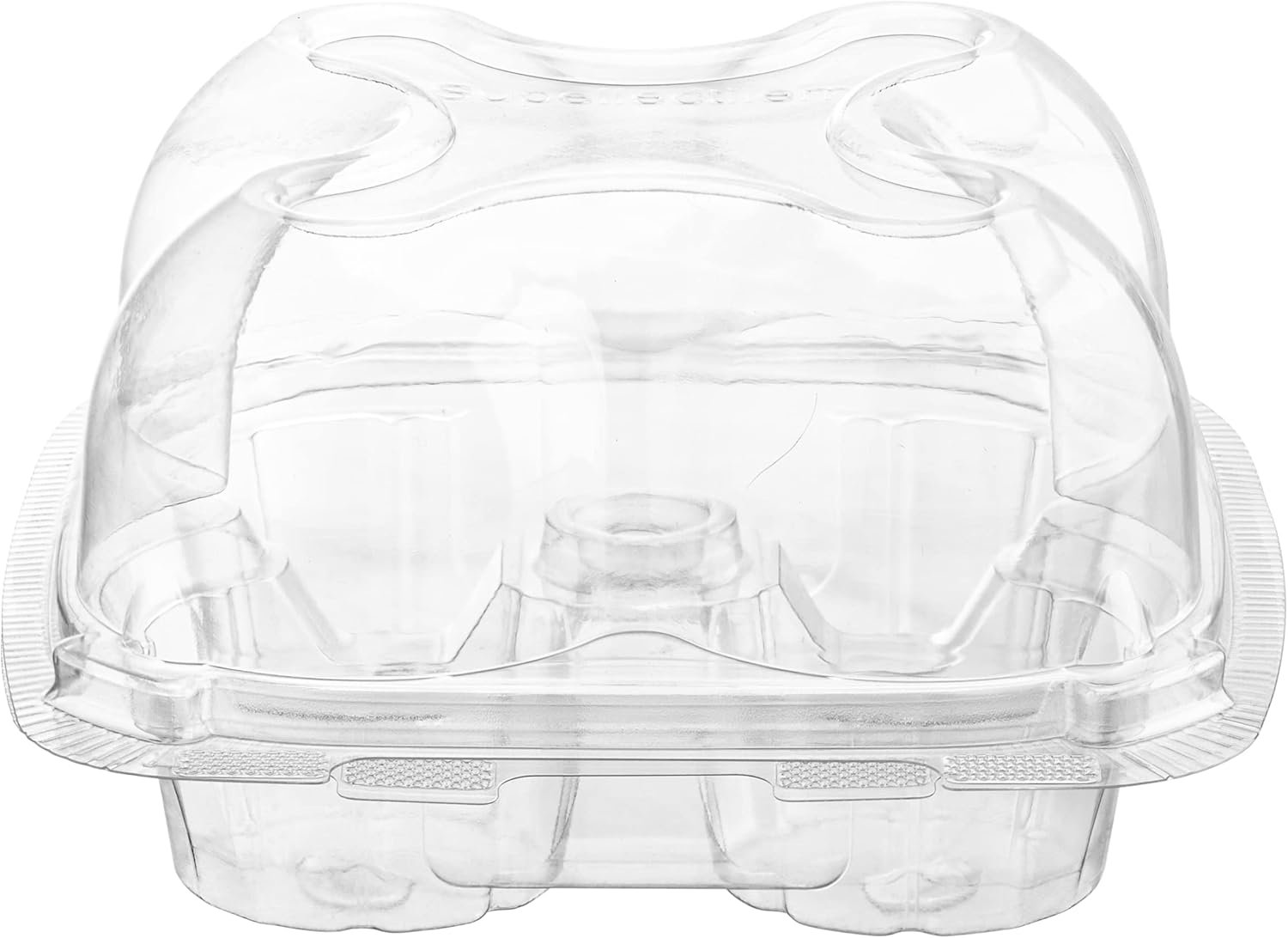 Wholesale 4-Compartment Plastic Cupcake Containers 50 Pack Disposable High-Dome Holders with Lids Bulk Stackable Durable Muffin Boxes Factory