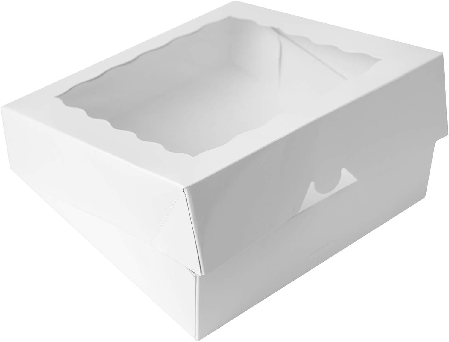Wholesale 9x9x2.5-Inch White Bakery Boxes for Cookies Pies with PVC Window Disposable Pack of 12 Factory Wholesale 9x9x2.5-Inch White Bakery Boxes for Cookies Pies with PVC Window Disposable Pack of 12 Factory