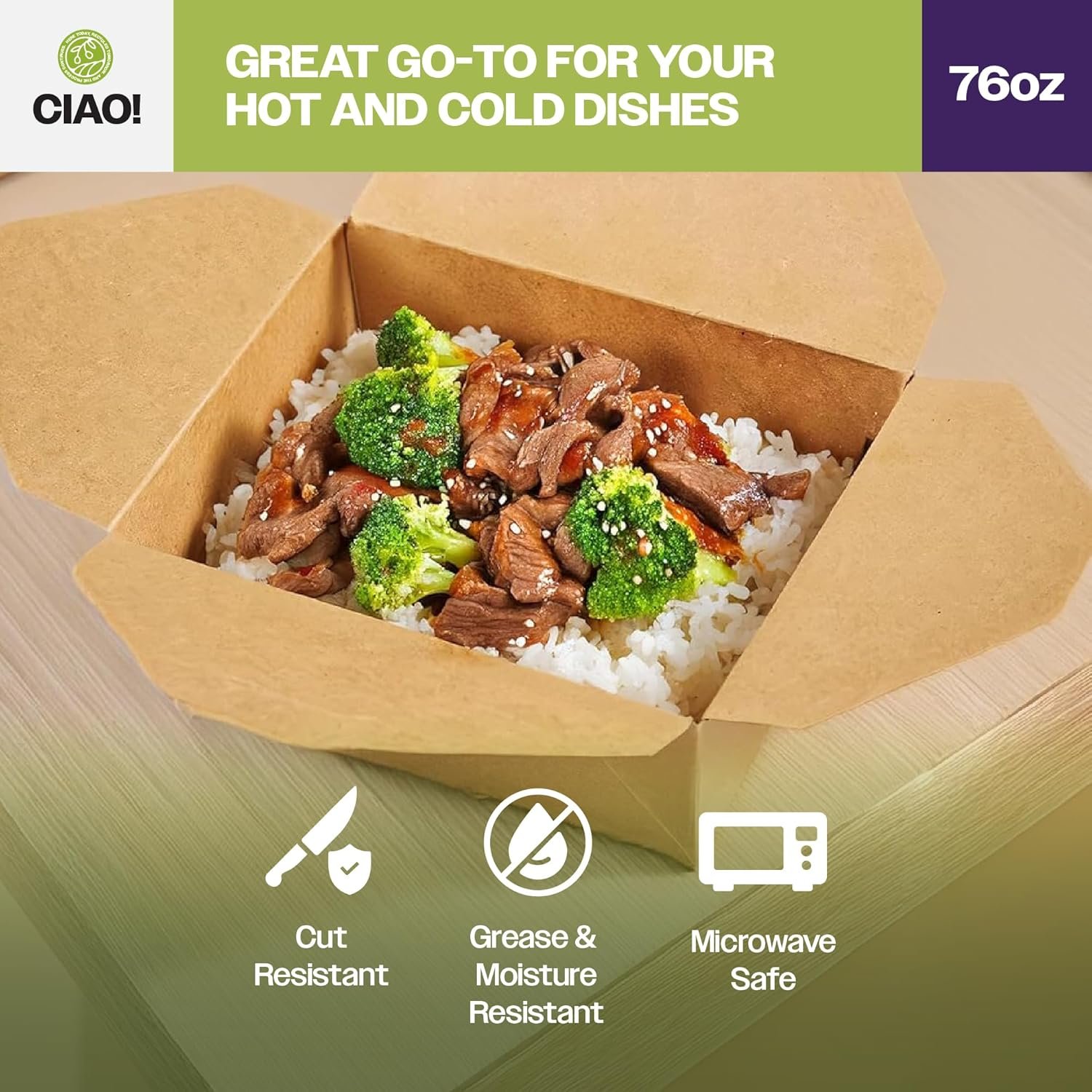 Wholesale Kraft Take Out Microwavable Food Containers 76 oz No. 3 200 per Case Factory