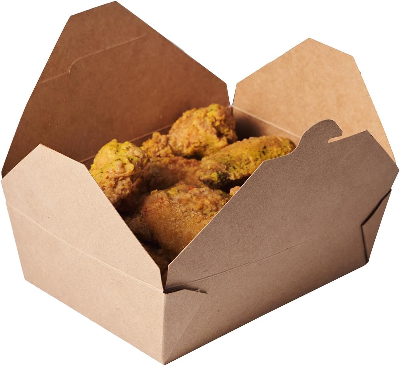 Wholesale Kraft Take Out Microwavable Food Containers 76 oz No. 3 200 per Case Factory