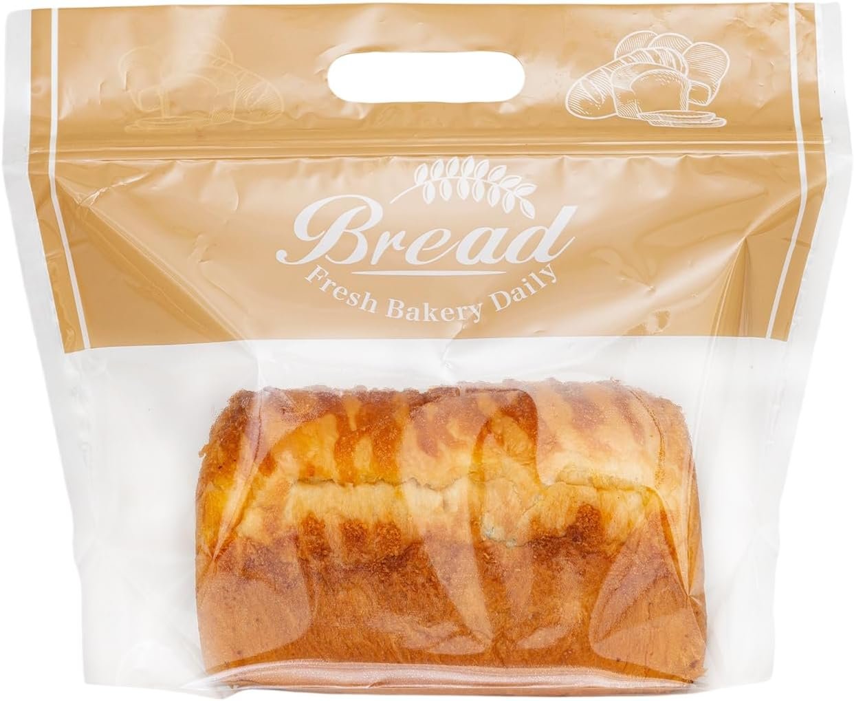 Wholesale Plastic Bread Bags for Homemade Loaves Sourdough Bagels Freezable Seal-Tight Cellophane 50 Packs Orange Factory