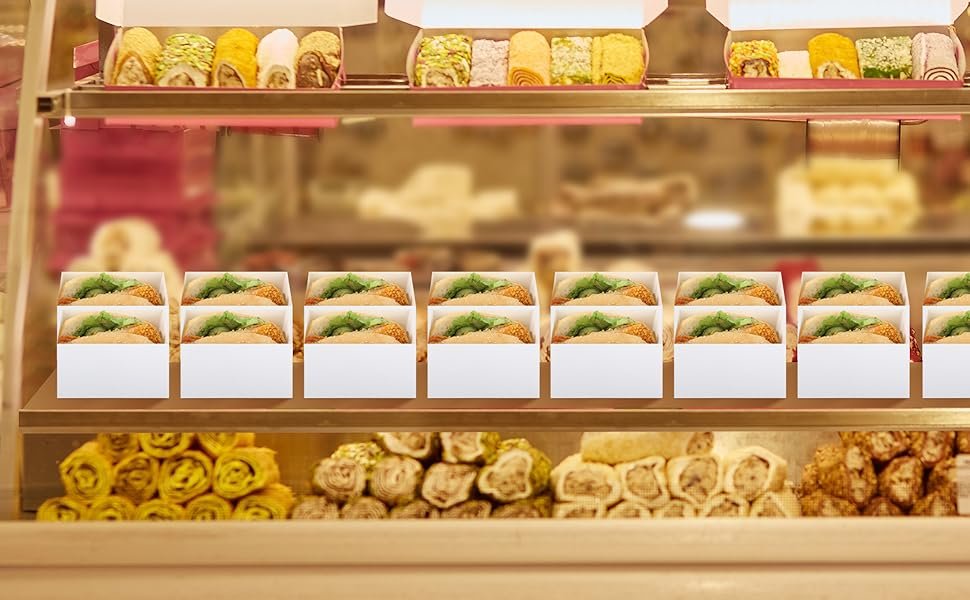 Wholesale 30 Pack White Paper Takeout Boxes for Sandwiches Cakes Toast Donuts Burgers Factory