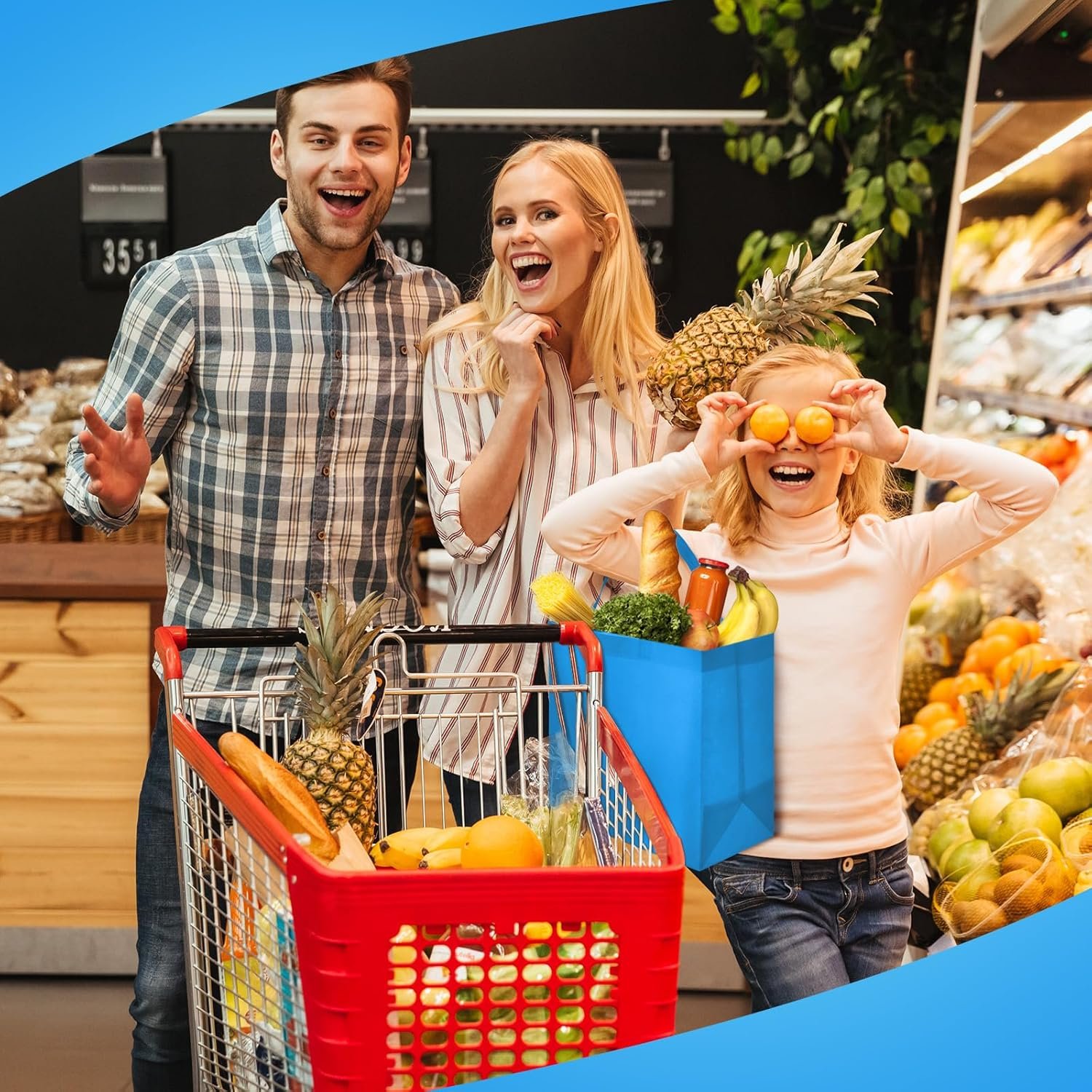 Wholesale 50 Pieces Reusable Non-Woven Tote Bags Bulk Grocery Shopping with Handles Foldable for Boutiques Sky Blue Factory