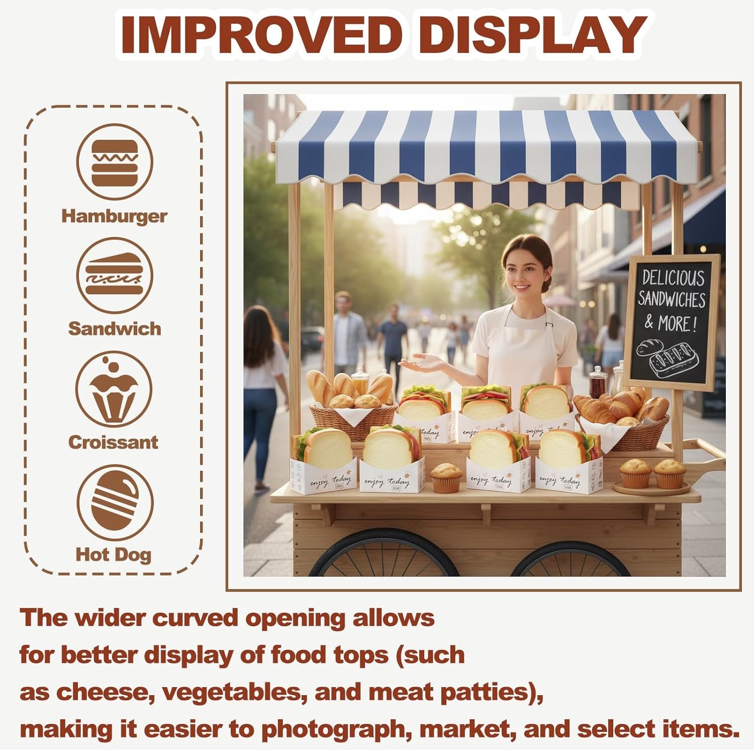 Wholesale 100 Pack Foldable Paper Sandwich Boxes 5 Wholesale 100 Pack Foldable Paper Sandwich Boxes 5