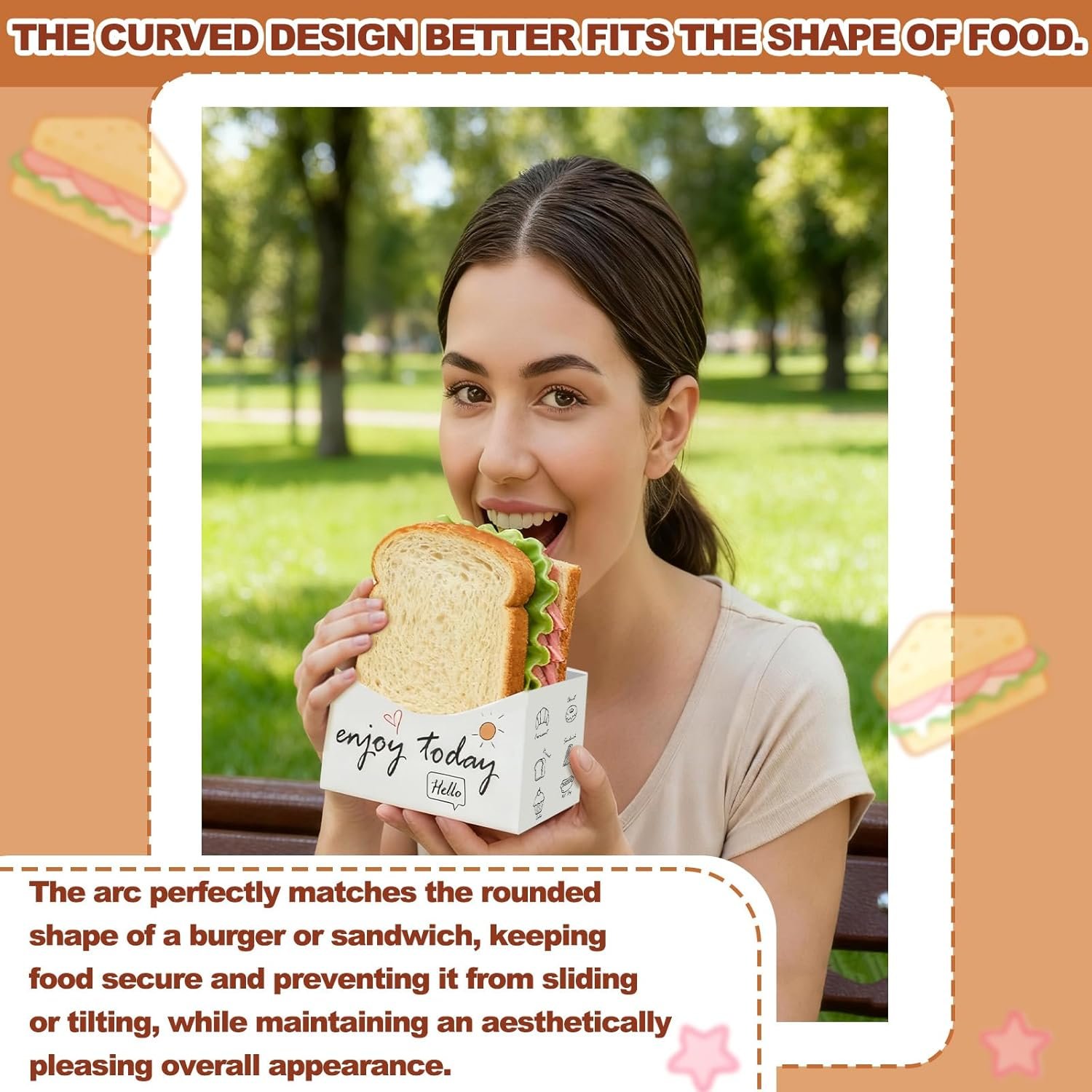 Wholesale 100 Pack Foldable Paper Sandwich Boxes 5 Wholesale 100 Pack Foldable Paper Sandwich Boxes 5