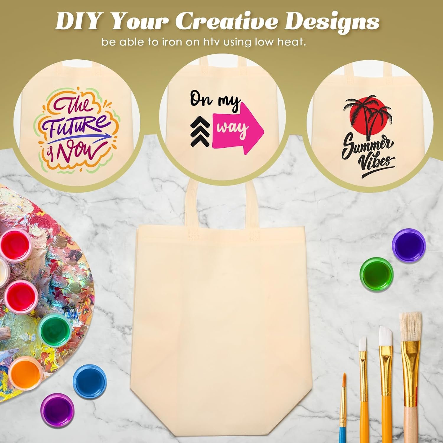 Wholesale 50 Pcs Reusable Non Woven Tote Bags Bulk Grocery Shopping Multicolor Handle 12.6 x 6.3 x 11.8 Inches Foldable Portable for Shops Events Retail Stores Factory Wholesale 50 Pcs Reusable Non Woven Tote Bags Bulk Grocery Shopping Multicolor Handle 12.6 x 6.3 x 11.8 Inches Foldable Portable for Shops Events Retail Stores Factory