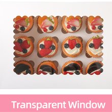 Wholesale 12-Pack Cupcake Boxes with Window No Assembly Required Disposable Containers Holders for Birthday Holiday Bakery Supplies Factory Wholesale 12-Pack Cupcake Boxes with Window No Assembly Required Disposable Containers Holders for Birthday Holiday Bakery Supplies Factory
