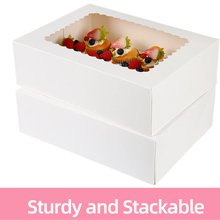 Wholesale 12-Pack Cupcake Boxes with Window No Assembly Required Disposable Containers Holders for Birthday Holiday Bakery Supplies Factory Wholesale 12-Pack Cupcake Boxes with Window No Assembly Required Disposable Containers Holders for Birthday Holiday Bakery Supplies Factory