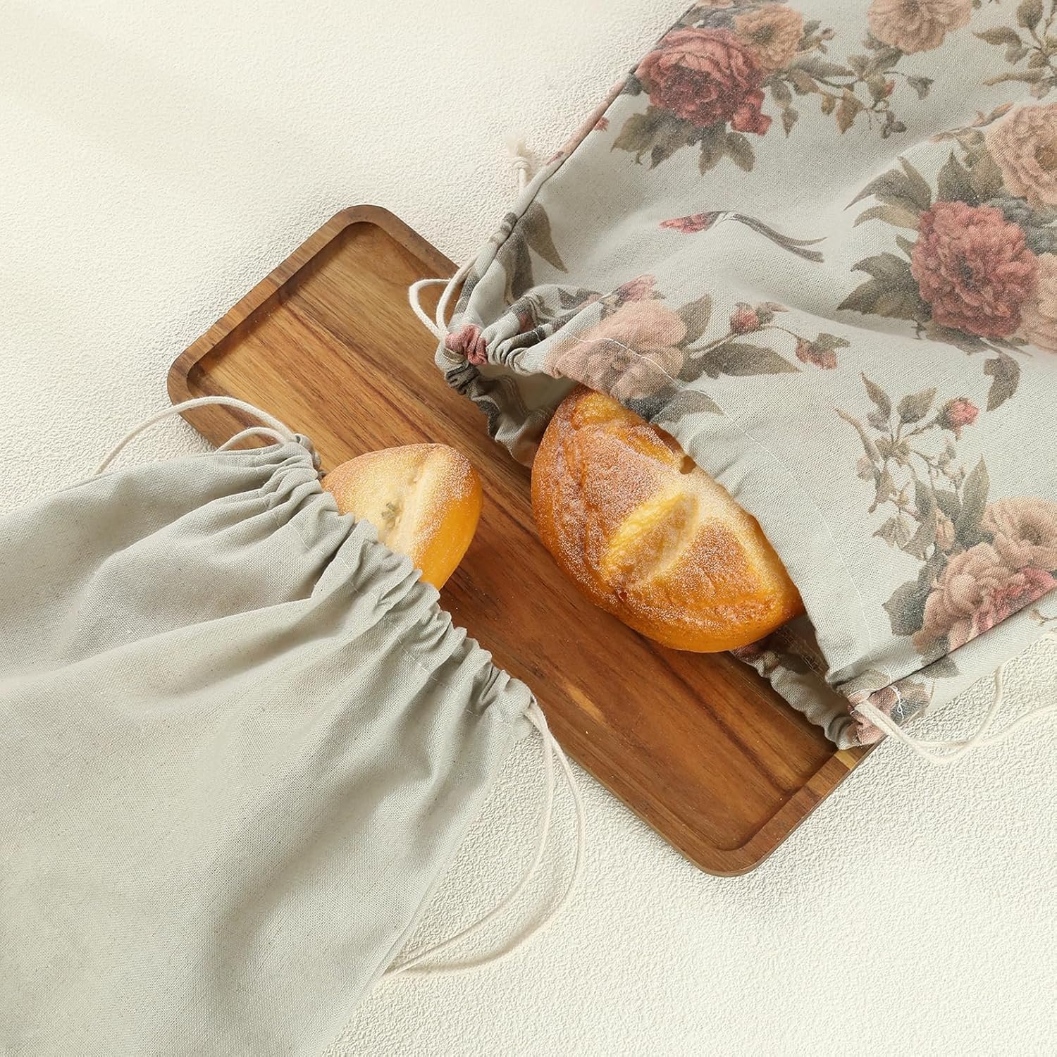 OEM 3-Pack Extra Large Reusable Linen Bread Bags Eco-Friendly Storage Proofing Covers Ideal Gift for Bakers Homemakers Sustainable Kitchens Factory