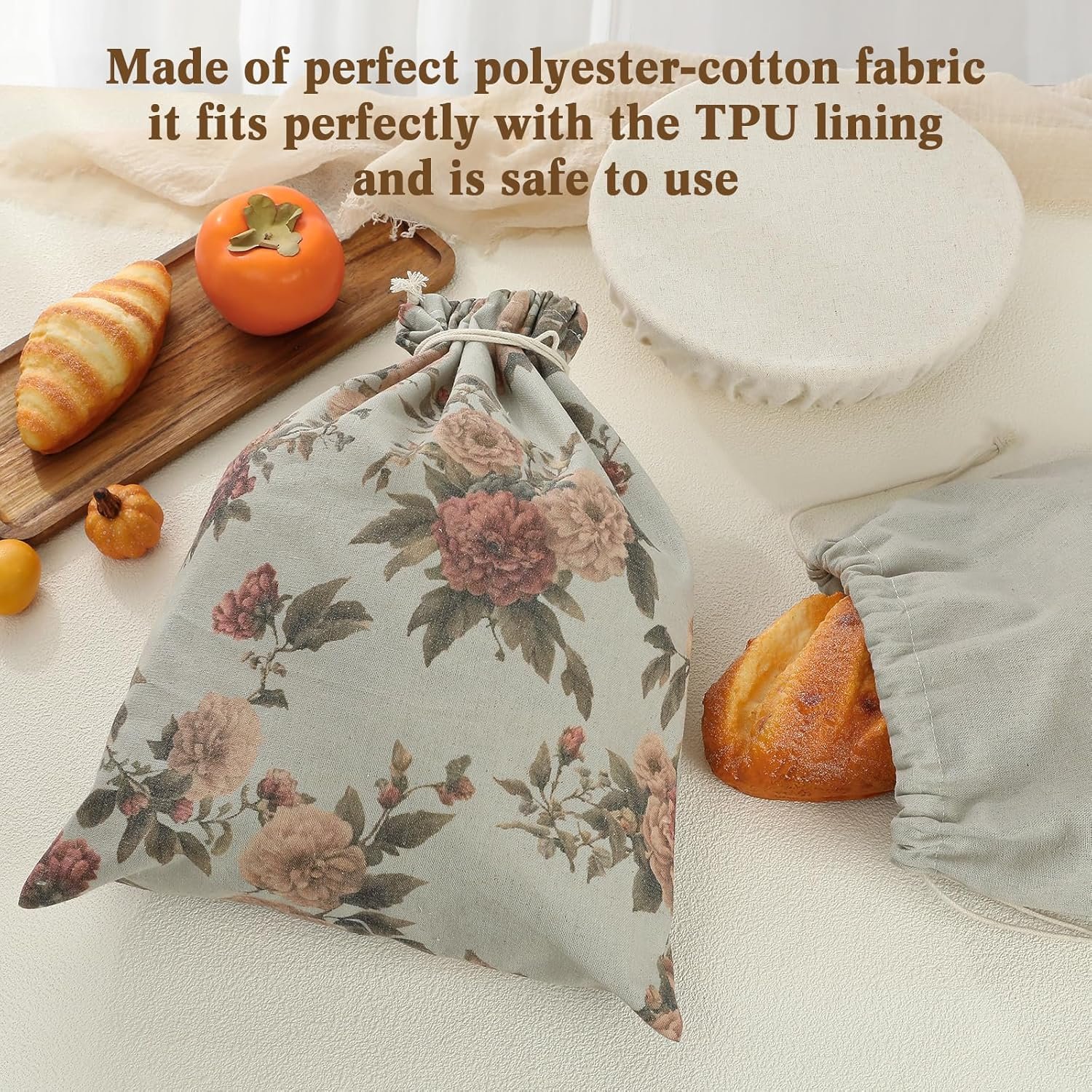 OEM 3-Pack Extra Large Reusable Linen Bread Bags Eco-Friendly Storage Proofing Covers Ideal Gift for Bakers Homemakers Sustainable Kitchens Factory