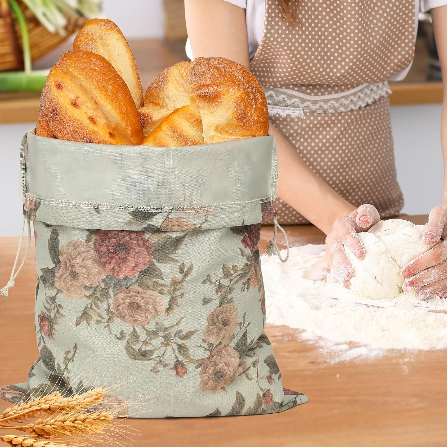 OEM 3-Pack Extra Large Reusable Linen Bread Bags Eco-Friendly Storage Proofing Covers Ideal Gift for Bakers Homemakers Sustainable Kitchens Factory