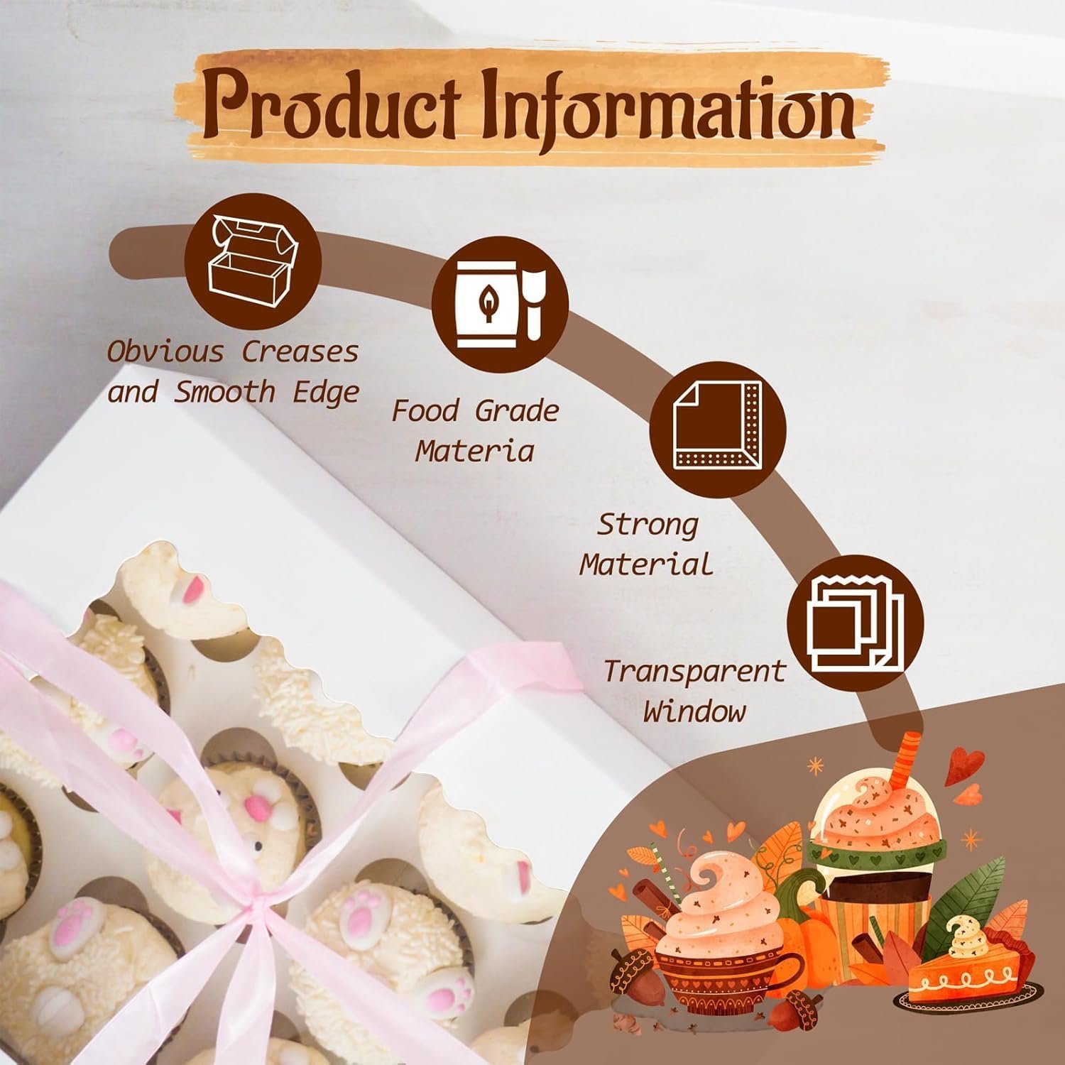 Wholesale 15-Pack 10x10x2.5-Inch Window Bakery Boxes Auto-Popup White Pastry Containers for Cakes Pies Donuts Muffins Food-Safe Disposable Dessert Packaging for Home Baking Parties Small Business Factory