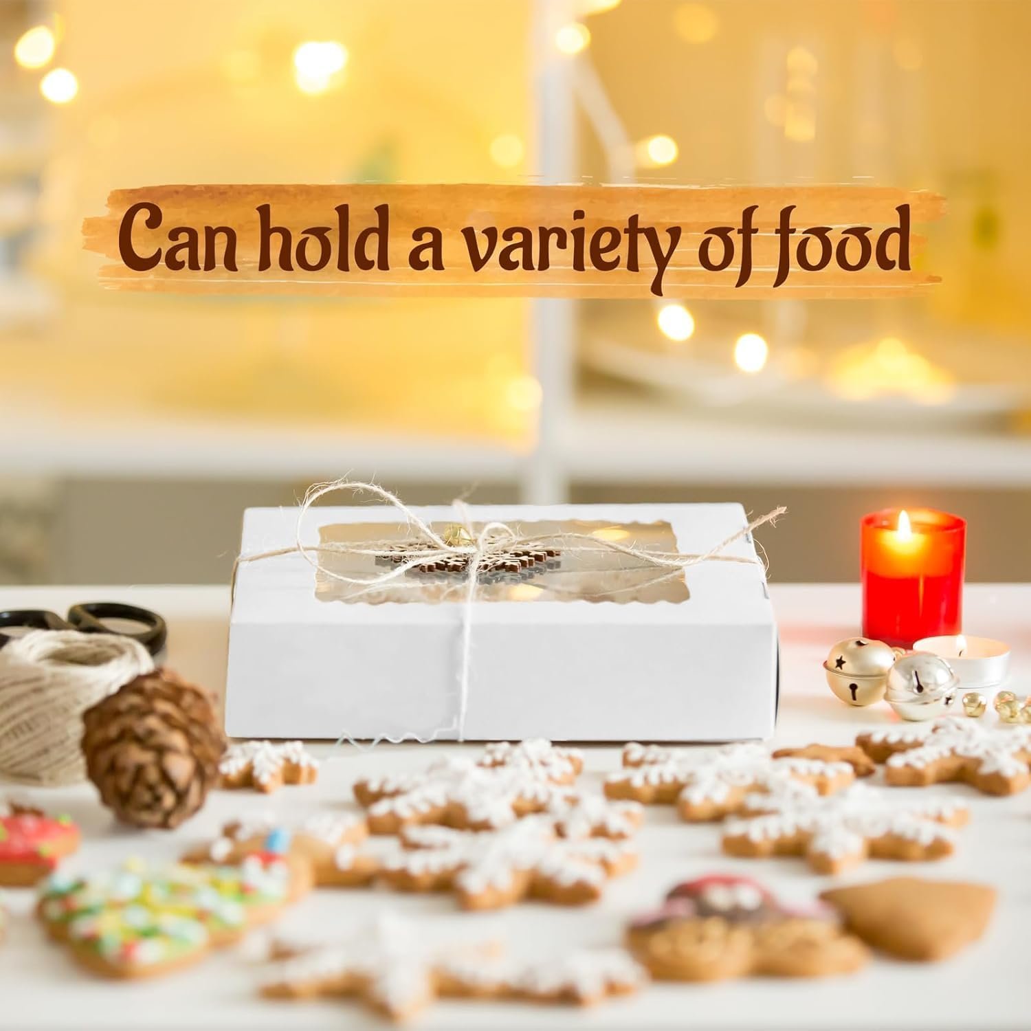 Wholesale 15-Pack 10x10x2.5-Inch Window Bakery Boxes Auto-Popup White Pastry Containers for Cakes Pies Donuts Muffins Food-Safe Disposable Dessert Packaging for Home Baking Parties Small Business Factory