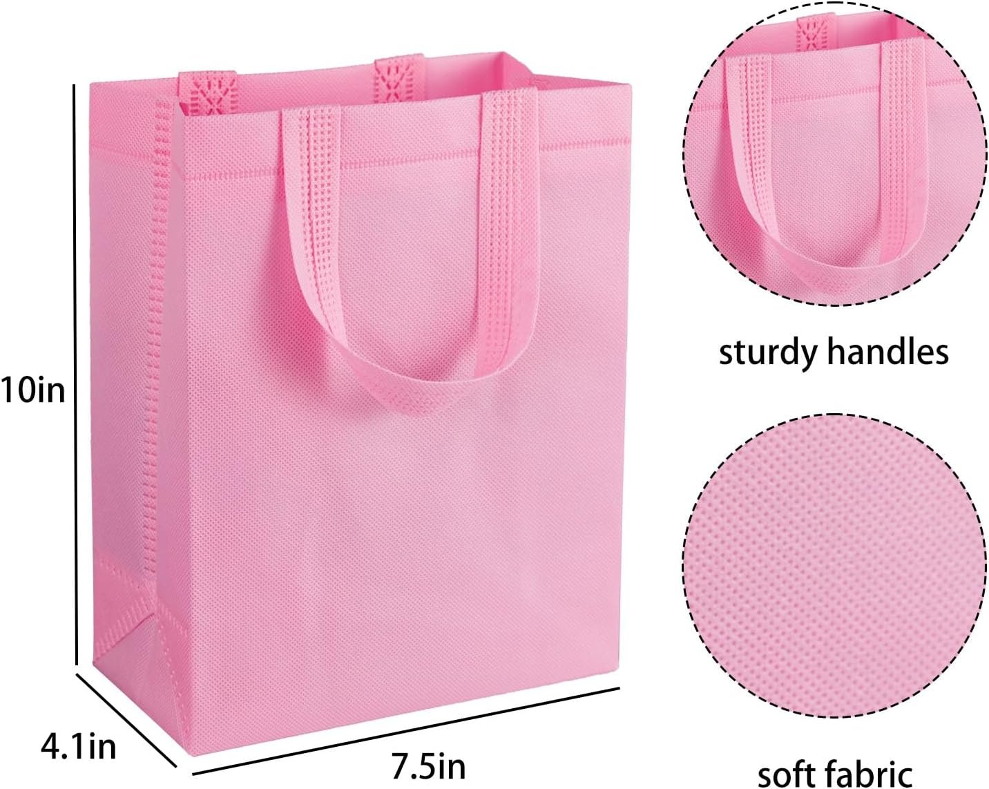 Wholesale 30 Pcs Medium Gift Bags with Handles Rainbow Reusable Non-Woven Party Favor Bags with Tissues for Kids Birthday Baby Shower Wedding Supplies Factory