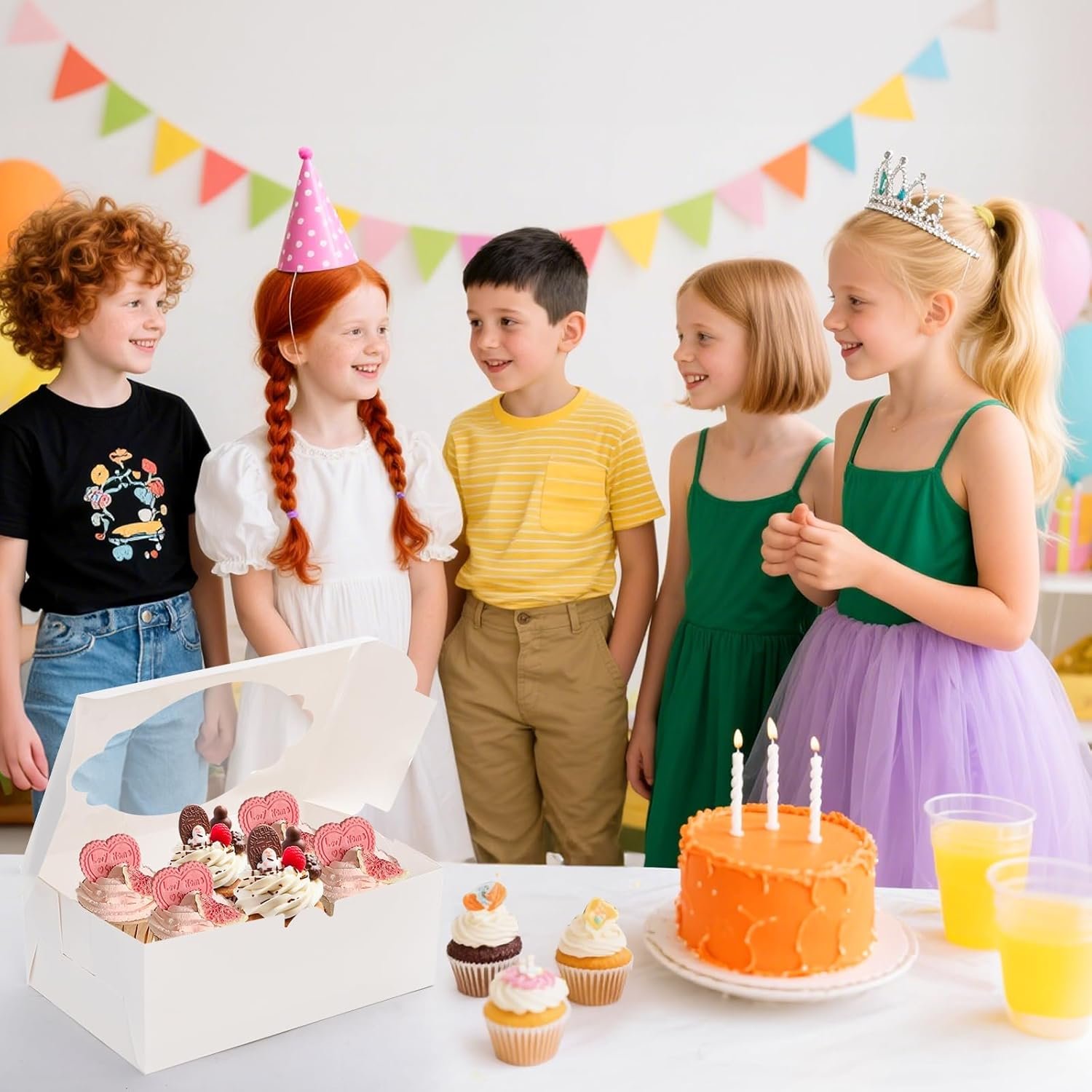 Wholesale 30 Pack 6-Count Cupcake Boxes 10.2x6.9x4 Inch Pre-Folded White Bakery Containers with Window Insert Food Grade Disposable for Cakes Muffins Cookies Pastries Factory