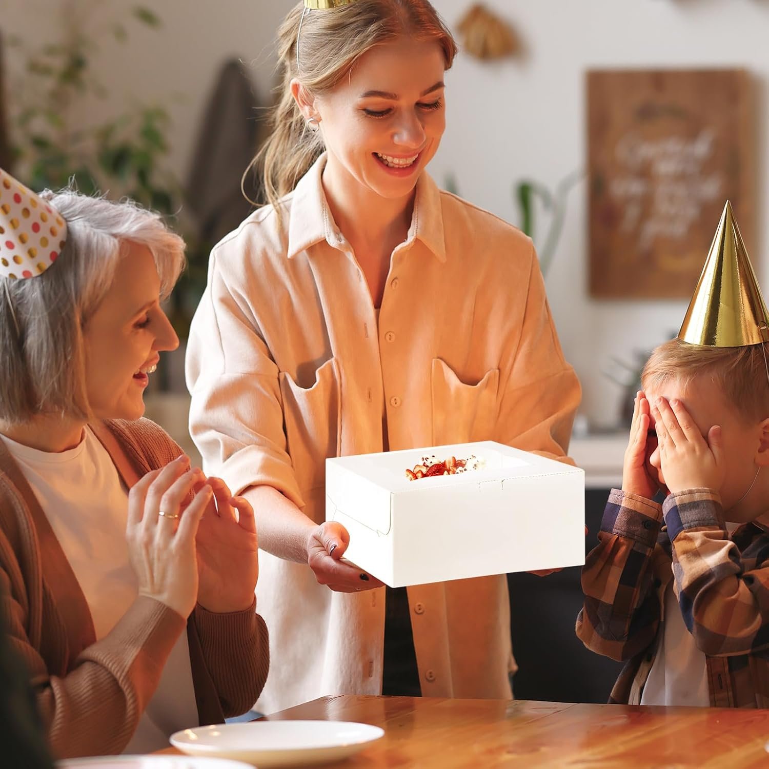 Wholesale 10-Pack 5-in-1 Bento Cake Cupcake Boxes Transparent Windows for 5 Cupcakes 1 Small Cake Baking Supplies Birthdays Weddings Holidays Parties Factory