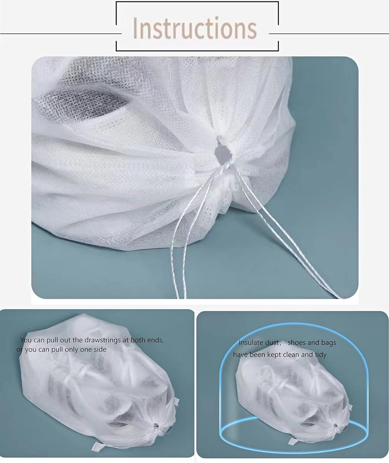 Wholesale Pack of 30 Eco-Friendly Non-Woven Breathable Dust-Proof Travel Shoe Storage Bags with Rope for Clean Tidy Organization (15.7in x 19.68in) Factory Wholesale Pack of 30 Eco-Friendly Non-Woven Breathable Dust-Proof Travel Shoe Storage Bags with Rope for Clean Tidy Organization (15.7in x 19.68in) Factory