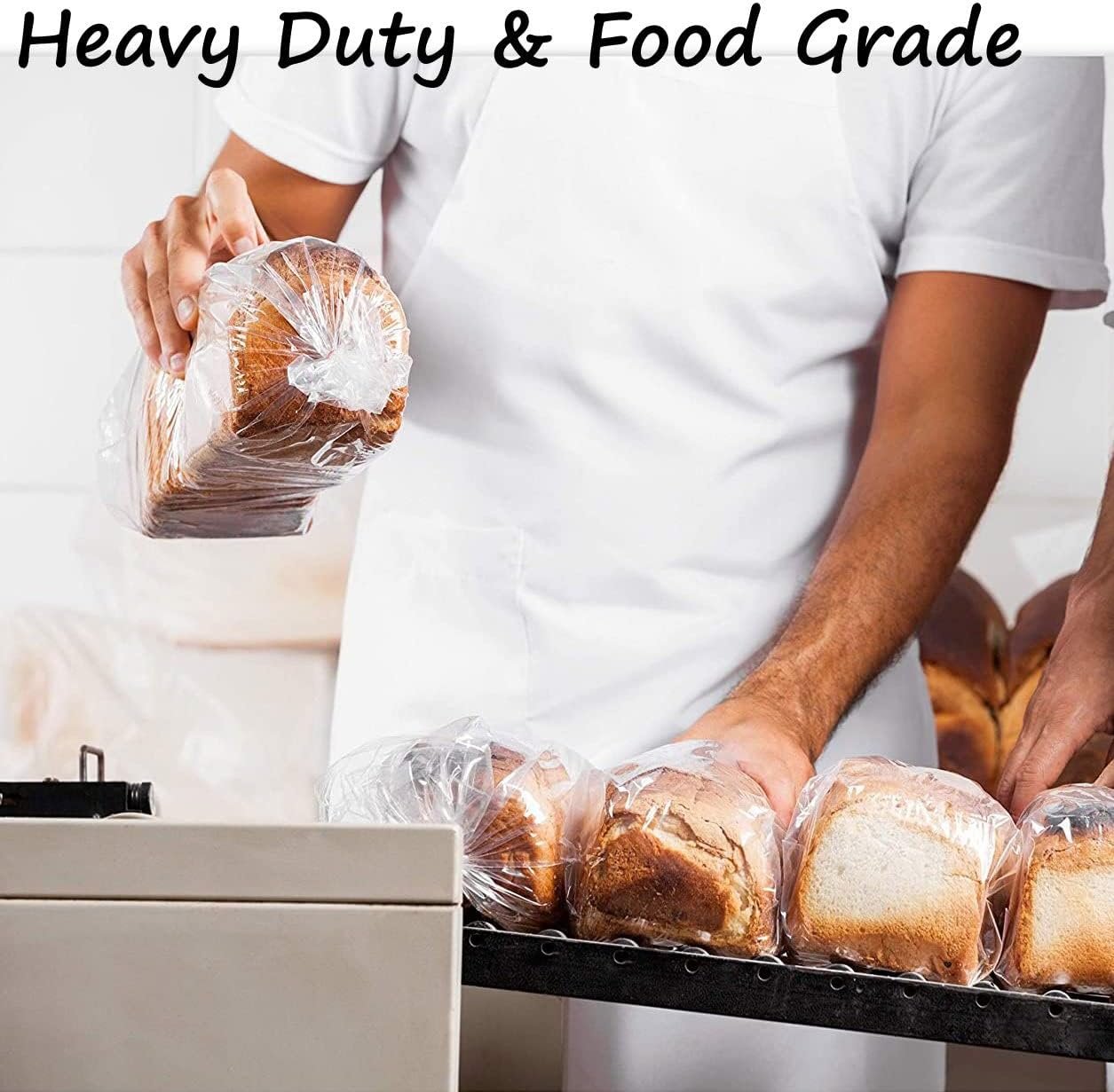 Wholesale Large Bread Bags with Ties 8x4x18 Inches 50 Pack Clear Reusable Plastic Bakery Loaves for Homemade Packing Factory