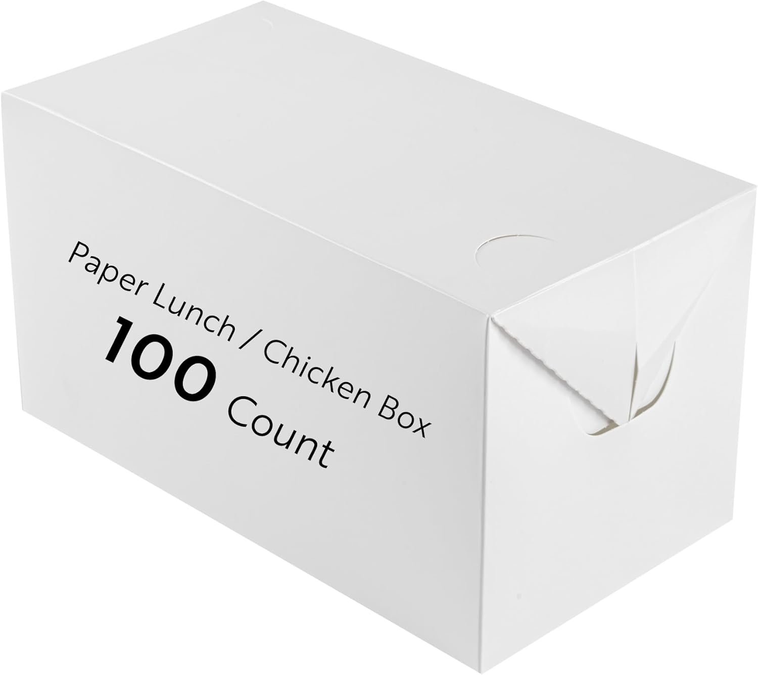 Restaurantware Bio Tek 80 Ounce To Go Boxes 100 Rectangle Take Out Food Containers - Fast Top Closure Disposable White Paper Carry Out Containers Greaseproof For Burgers Or Fried Chicken