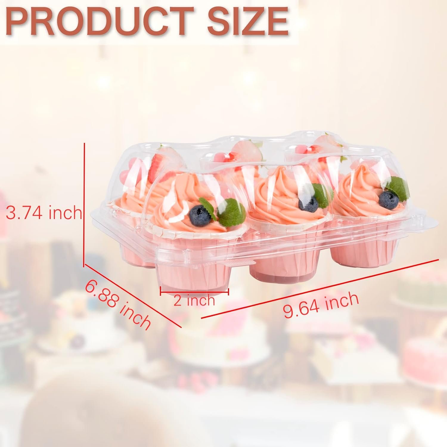 Wholesale Stackable Plastic Cupcake Containers - 6-Count Holders in 30 Sets with 200 Liners, Clear Disposable Boxes and Detachable Dome Lid for Individual Mini Cakes Factory