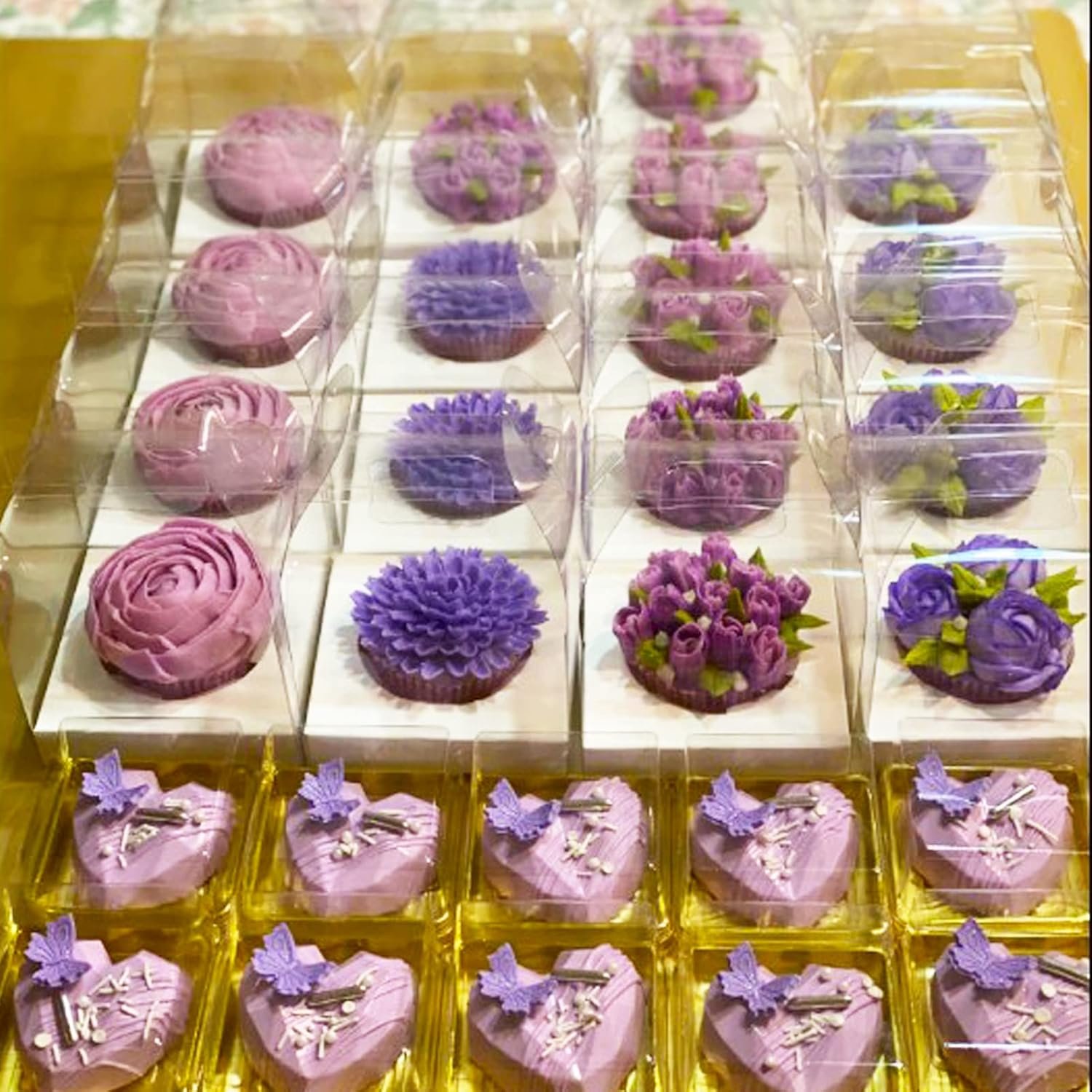 Wholesale 30 Pack Individual Cupcake Boxes with Handles Clear Plastic Inserts Single Favor Containers Factory