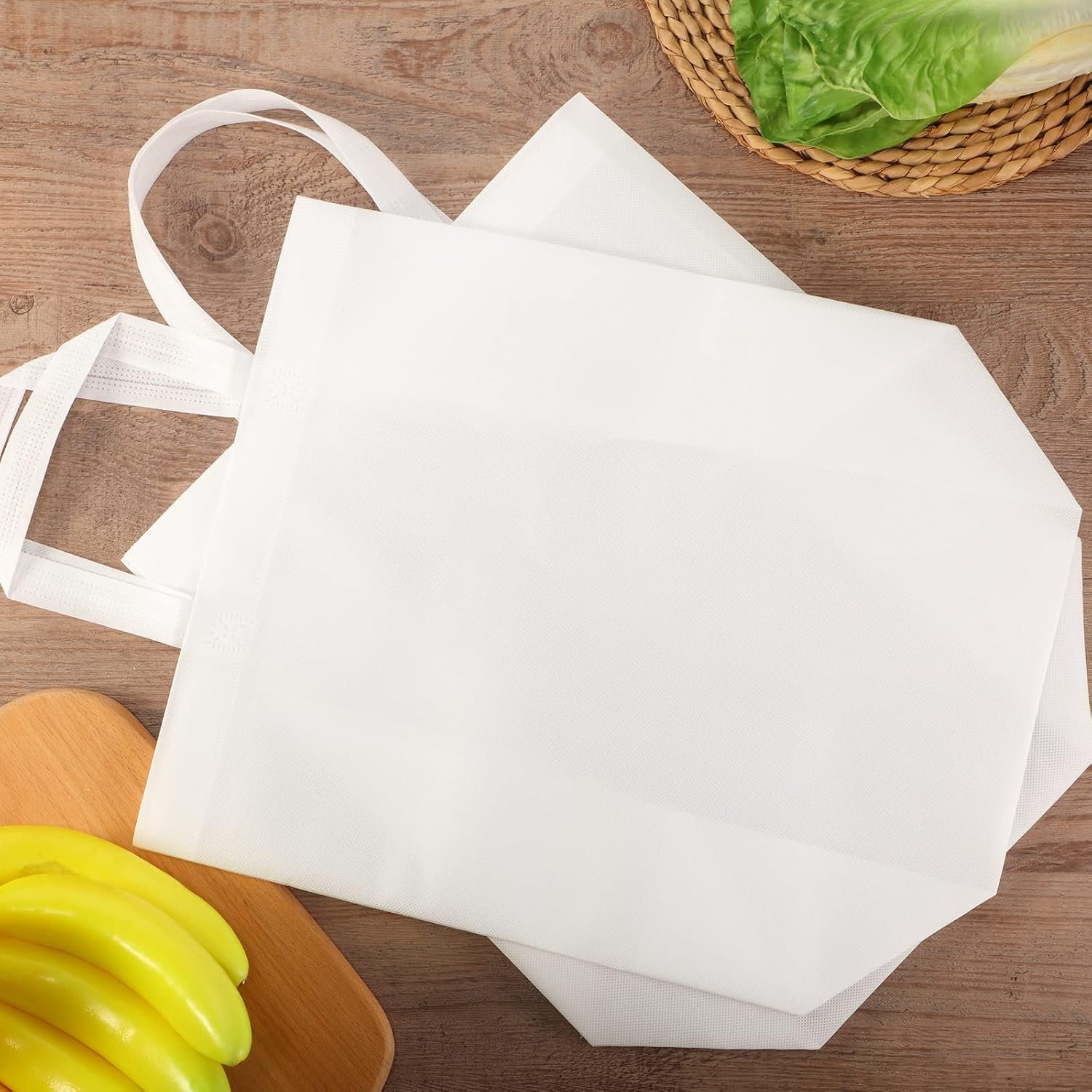 Wholesale 30 Pcs Large Reusable Non Woven Gift Bags with Handles 14.5 x 14 x 6.6'' for Christmas Birthday Party Favors White Factory