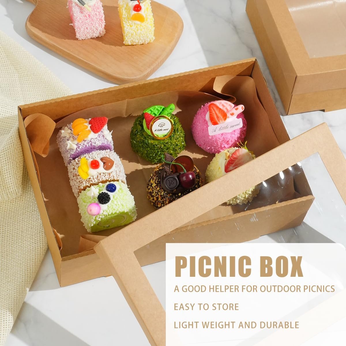 Wholesale 10 Pack 11.8x7.87x3.15 Inch Large Bakery Boxes with Window Cardboard Cookie Pastry Containers for Pies Cakes Muffins Pastries Factory