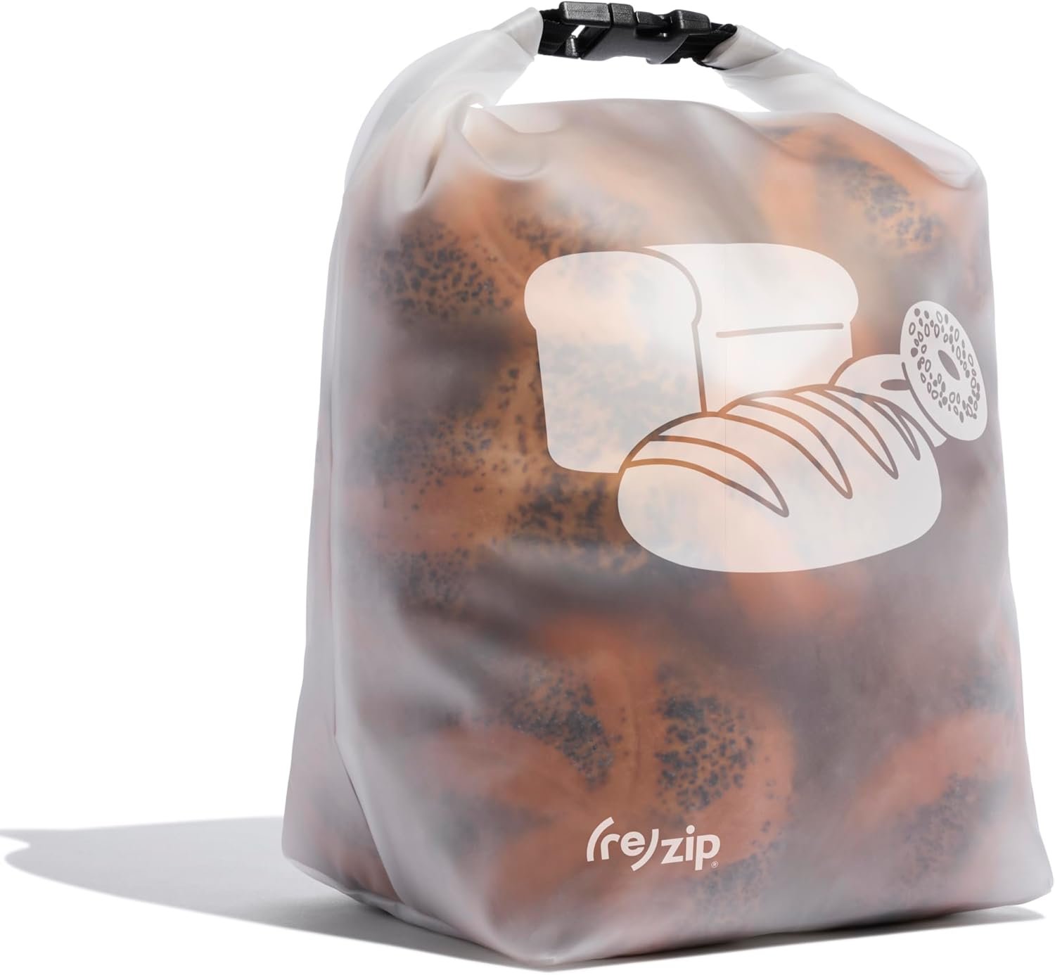 (re) zip Bread, Bagel, & Pantry Storage Bag | BPA-Free, Food Grade, Reusable, Machine Washable, Roll Top | Ideal for Keeping Bread & Baked Goods Fresh
