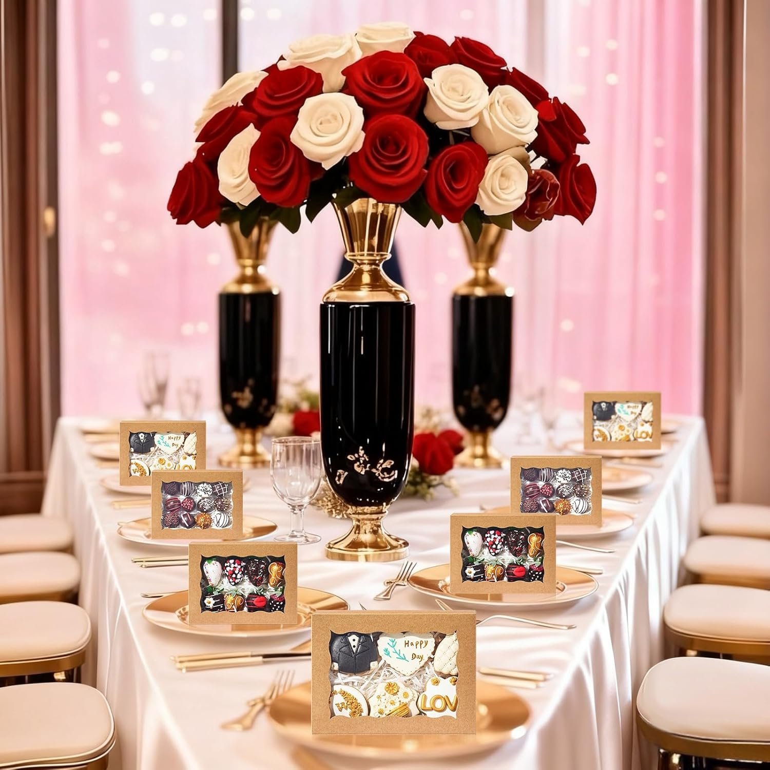 Wholesale 8x6x2.5 Inch Brown Bakery Boxes with Window 8 Pack Gift-Ready Pastry Packaging for Chocolate Strawberries Macarons Truffles Cookies Donuts Holiday Celebrations Factory