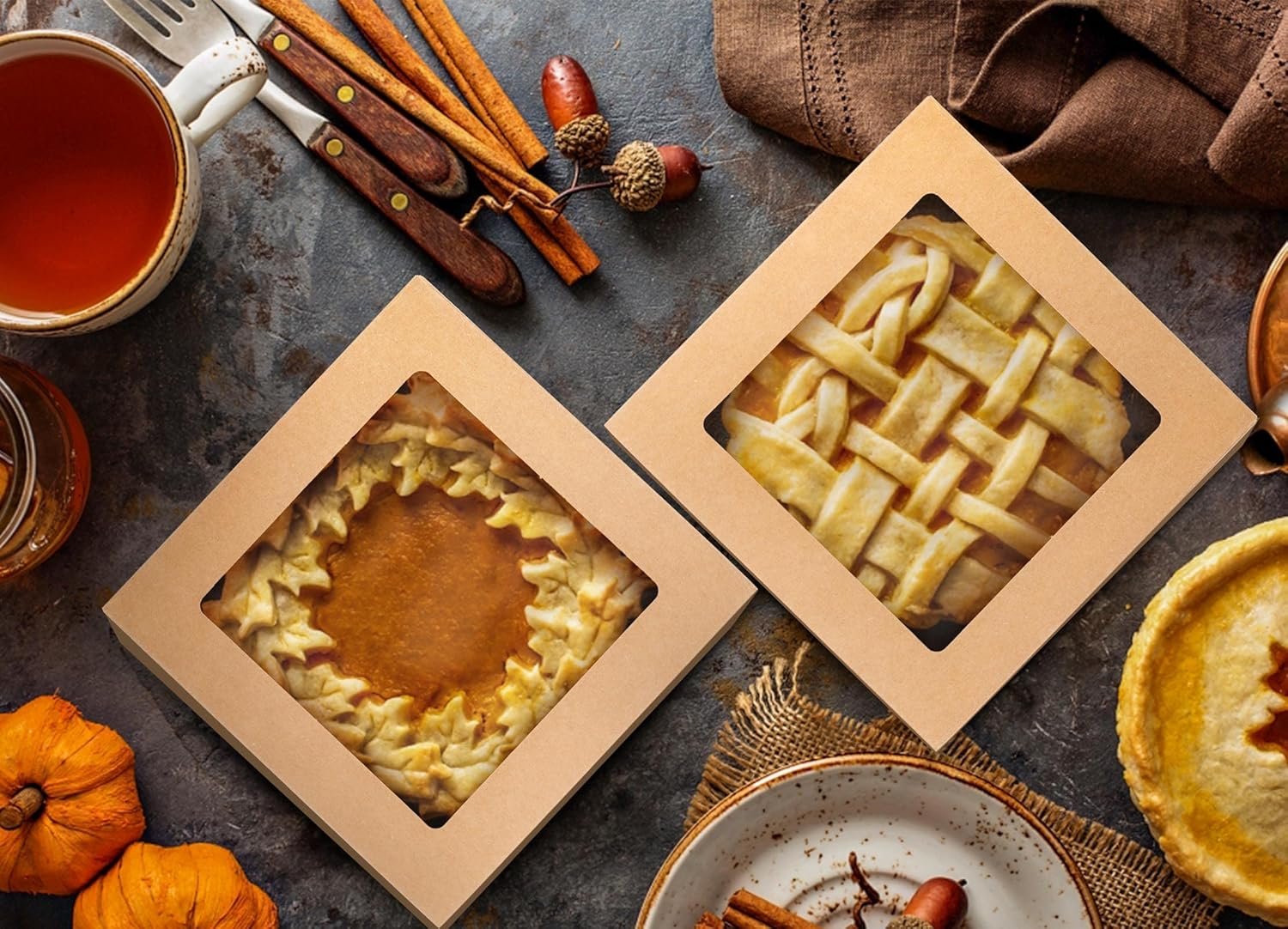 Wholesale 8x8x3 Inch Kraft Cookie Candy Boxes with Window for Chocolate Covered Strawberries Macarons Donuts Breakable Hearts Baked Goods Gift Treats Charcuterie 30 Pack Brown Factory