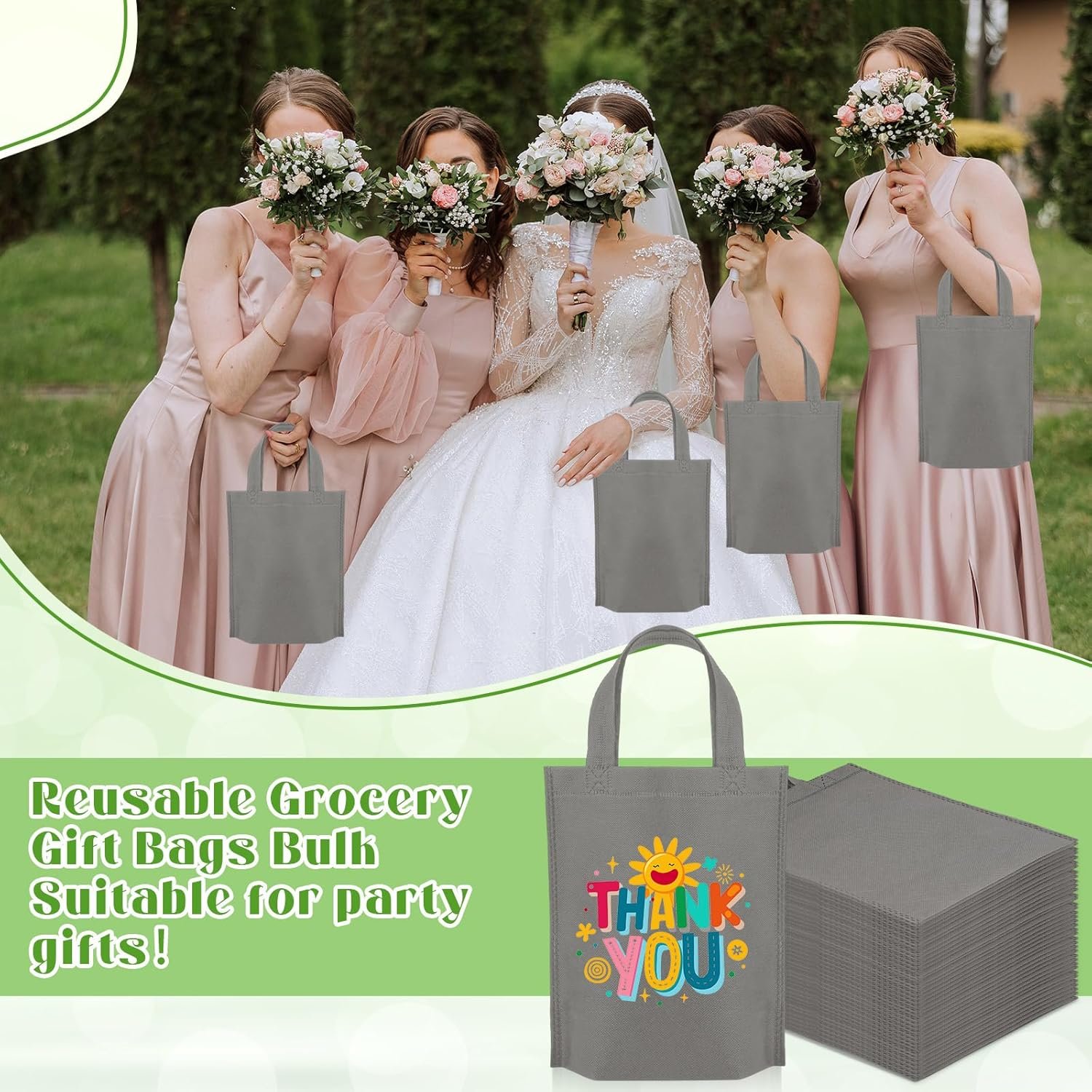 Wholesale Small Non Woven Gift Bags with Handles 8 x 4 x 10 Inch Reusable Foldable Grocery Treat Tote for Party Favor Factory