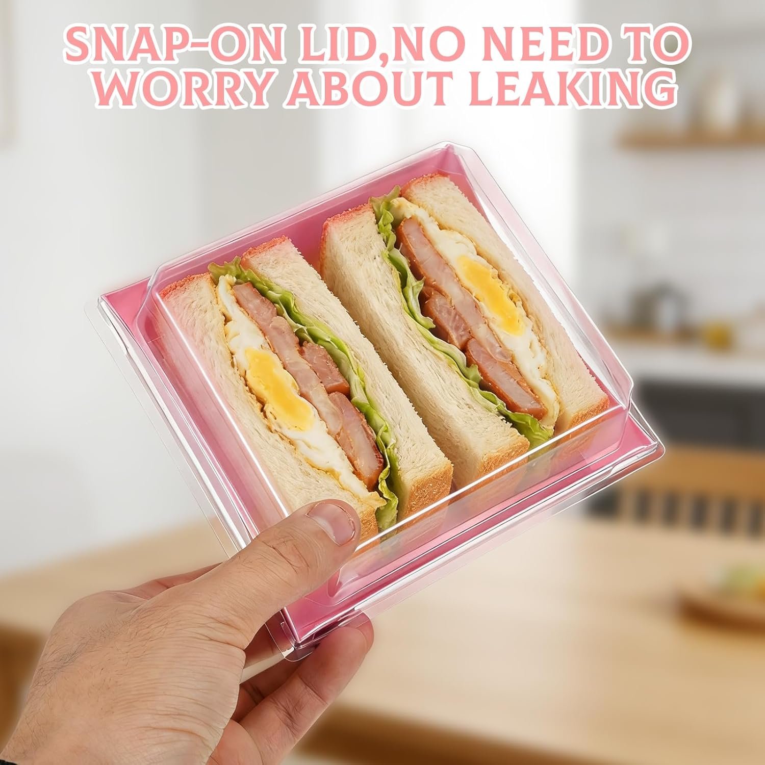 Wholesale 100 Pcs 5 Inch Mini Square Charcuterie Boxes with Clear Lids Disposable Paper Food Containers for Bakery Party Sandwiches Sushi Cookies Cakes Fruit Slices Valentine's Day Pink Factory