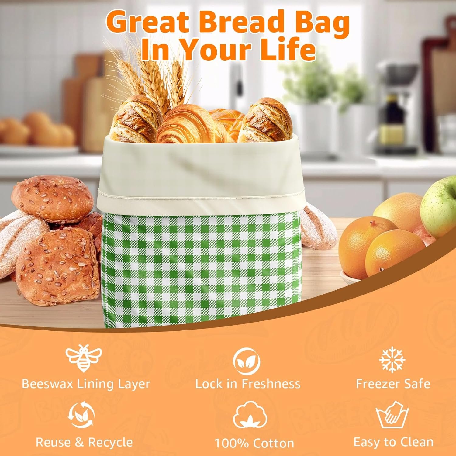 Wholesale Large Beeswax Bread Bags 13