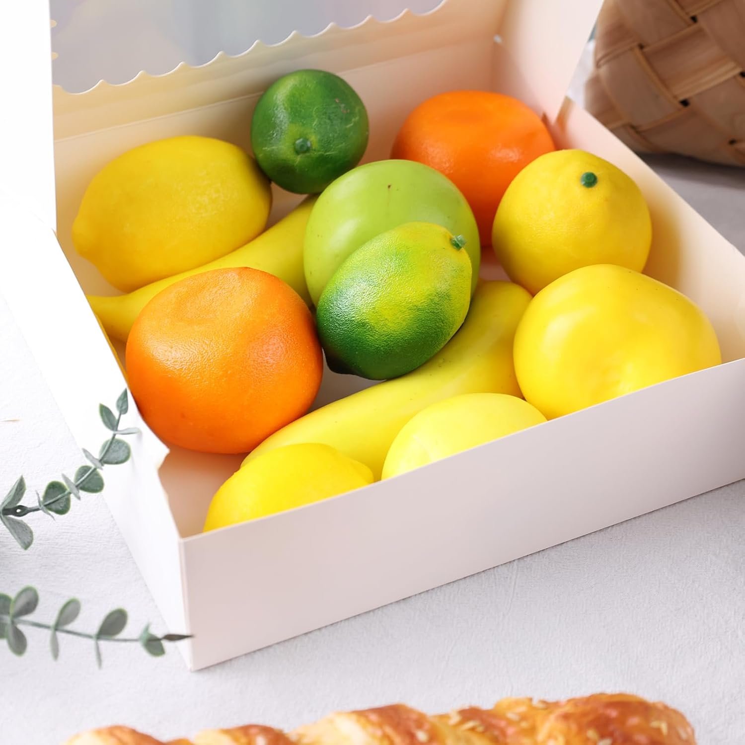 Wholesale 5PCS 10x10x2.5 Inch Pie Boxes White Bakery Cookie Containers with Window for Strawberries Cakes Muffins Pastries Party Favors Factory