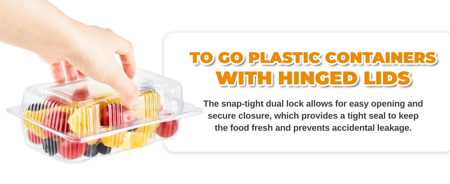 Wholesale 40 Pack Clear Hinged Plastic Containers Sturdy Clamshell Design with Lids Disposable Takeout Boxes for Desserts Cake Slices Sandwiches Salads Cookies 7.2 x 4.7 x 3 Inches Factory