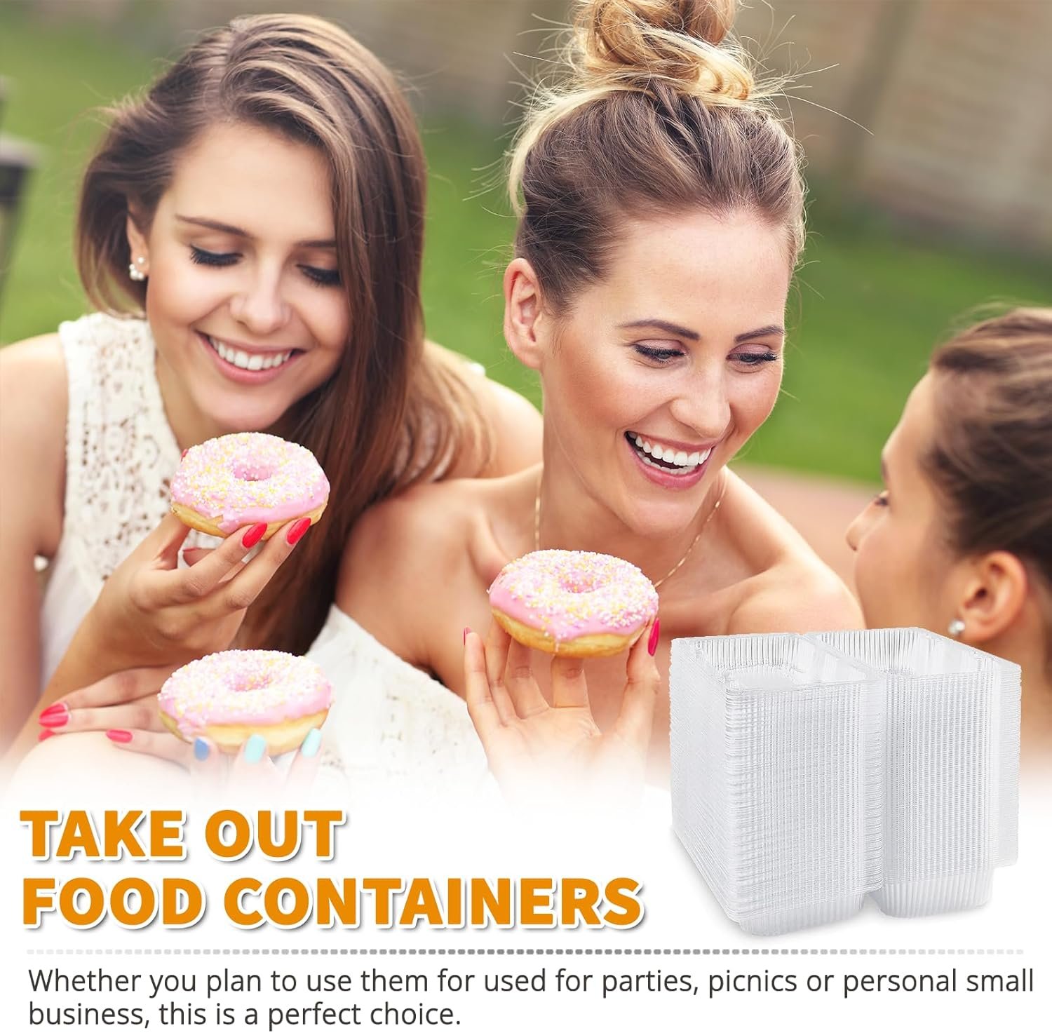 Wholesale 40 Pack Clear Hinged Plastic Containers Sturdy Clamshell Design with Lids Disposable Takeout Boxes for Desserts Cake Slices Sandwiches Salads Cookies 7.2 x 4.7 x 3 Inches Factory