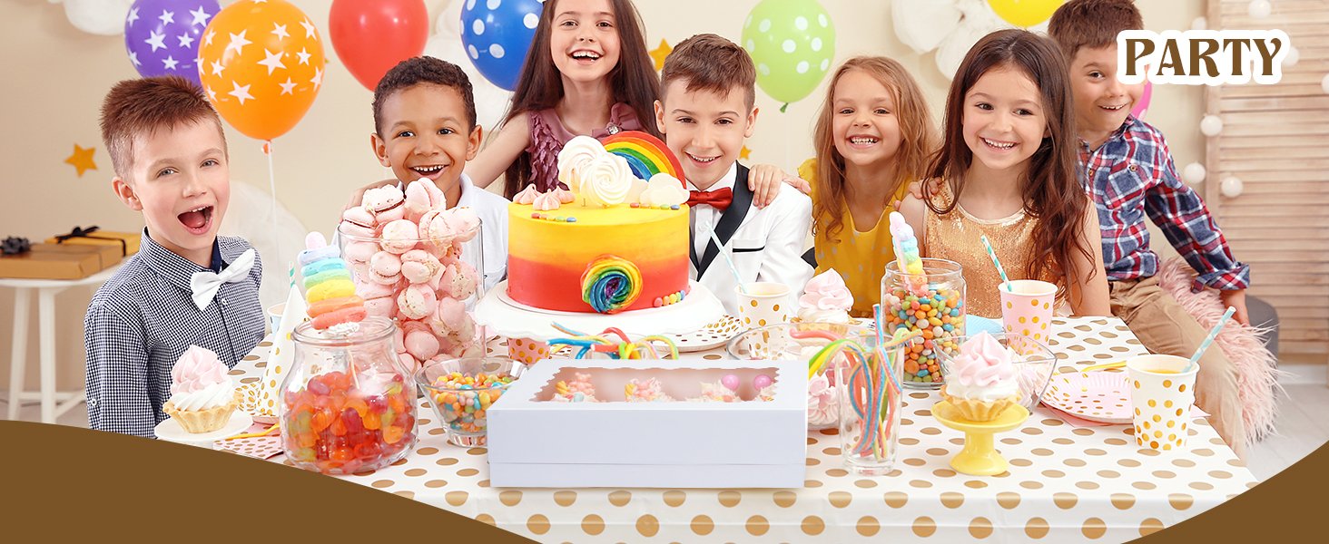 Wholesale 20pcs 14x10x4 Inch White Sheet Cake Boxes with Window for Pastry Baking Donuts Cupcakes Pies Packaging Factory