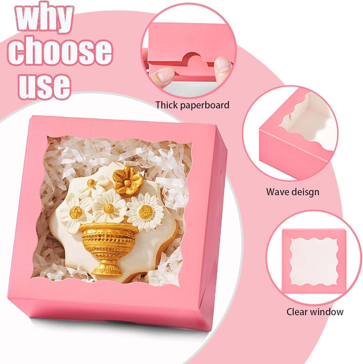 Wholesale 40 Pack 4x4x2 Inch Bakery Boxes for Cookies Mini Bundt Cakes Pies Cinnamon Rolls Chocolate Truffles Party Wedding Favors Factory Wholesale 40 Pack 4x4x2 Inch Bakery Boxes for Cookies Mini Bundt Cakes Pies Cinnamon Rolls Chocolate Truffles Party Wedding Favors Factory