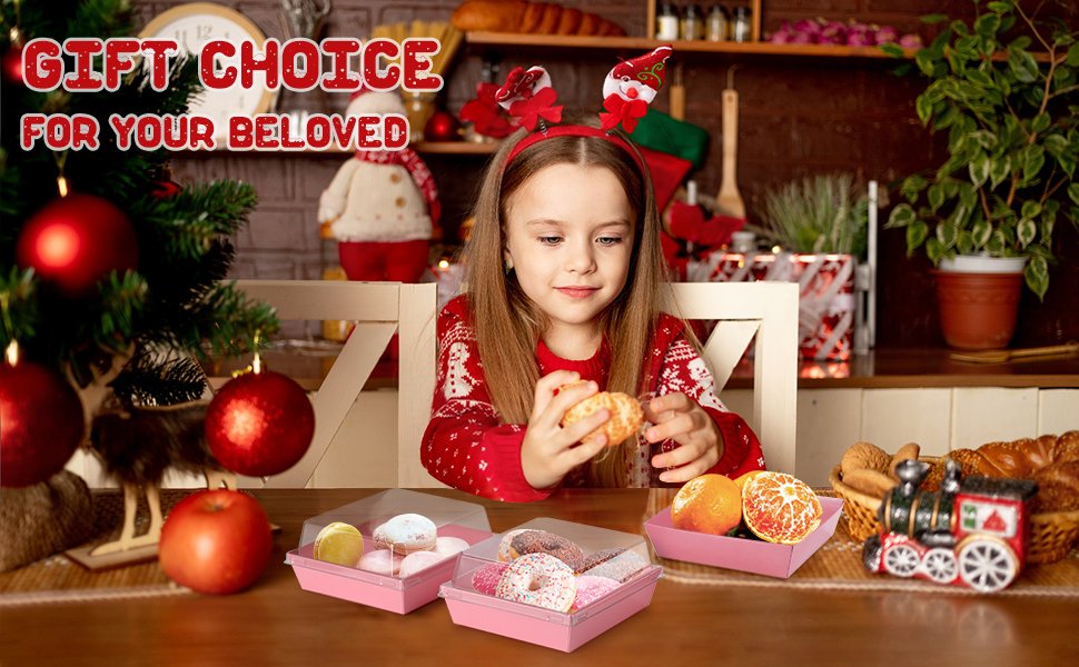 Wholesale 20 Pack Pink Square Disposable Paper Charcuterie Boxes with Lids for Cookies Strawberries Cake Slices Desserts Donuts Bakery To-Go Containers Valentine Wedding Home Outdoor Use Factory