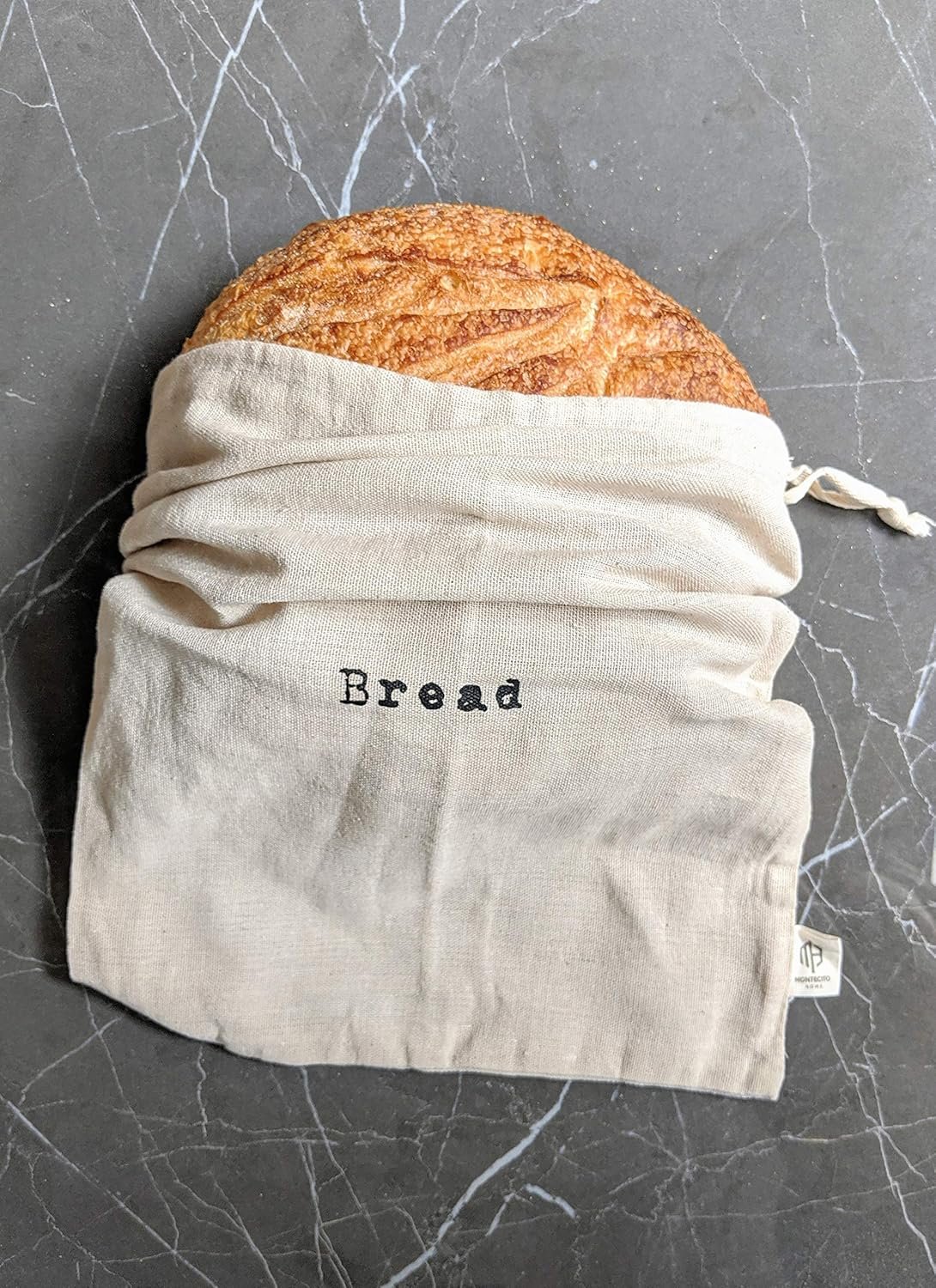 Wholesale Extra Large 12x15 Inch Farmhouse Linen Artisan Boule Bread Bags Set of 2 Reusable Drawstring for Homemade Storage Perfect for Bakers Housewarming Natural Black Factory