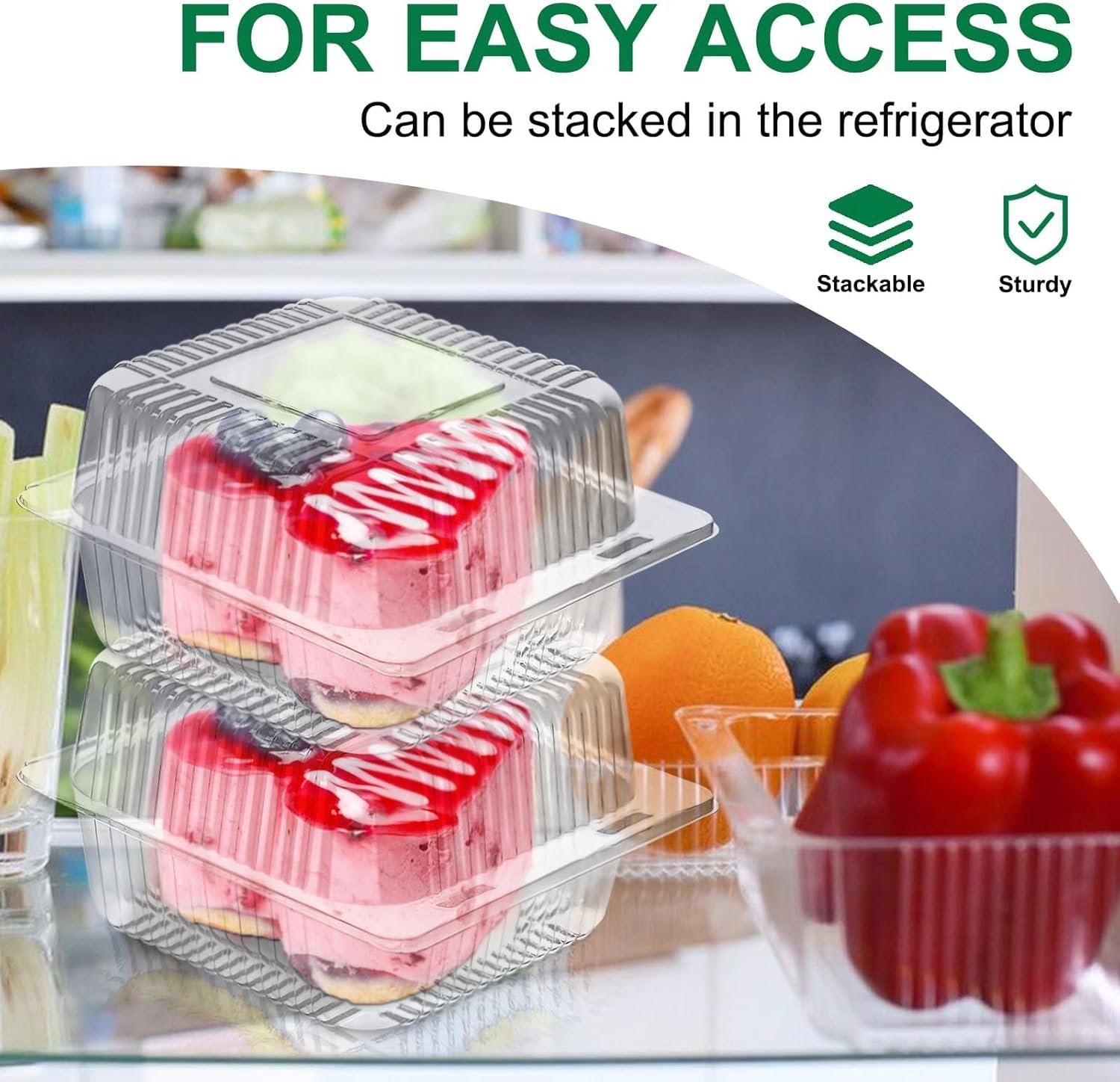 Wholesale 50 Pack Clear Square Plastic Clamshell Containers with Hinged Lids Disposable To Go Boxes for Mini Cakes Salads Sandwiches Desserts Cookies Factory Wholesale 50 Pack Clear Square Plastic Clamshell Containers with Hinged Lids Disposable To Go Boxes for Mini Cakes Salads Sandwiches Desserts Cookies Factory