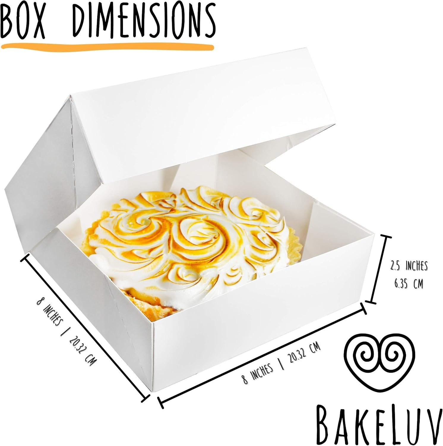 Wholesale 8x8x2.5 Inch Bakery Boxes with Window White 25 Pack 8x8 Cookie Cake Boxes for Cinnamon Rolls Treats Desserts Auto Pop Up Factory