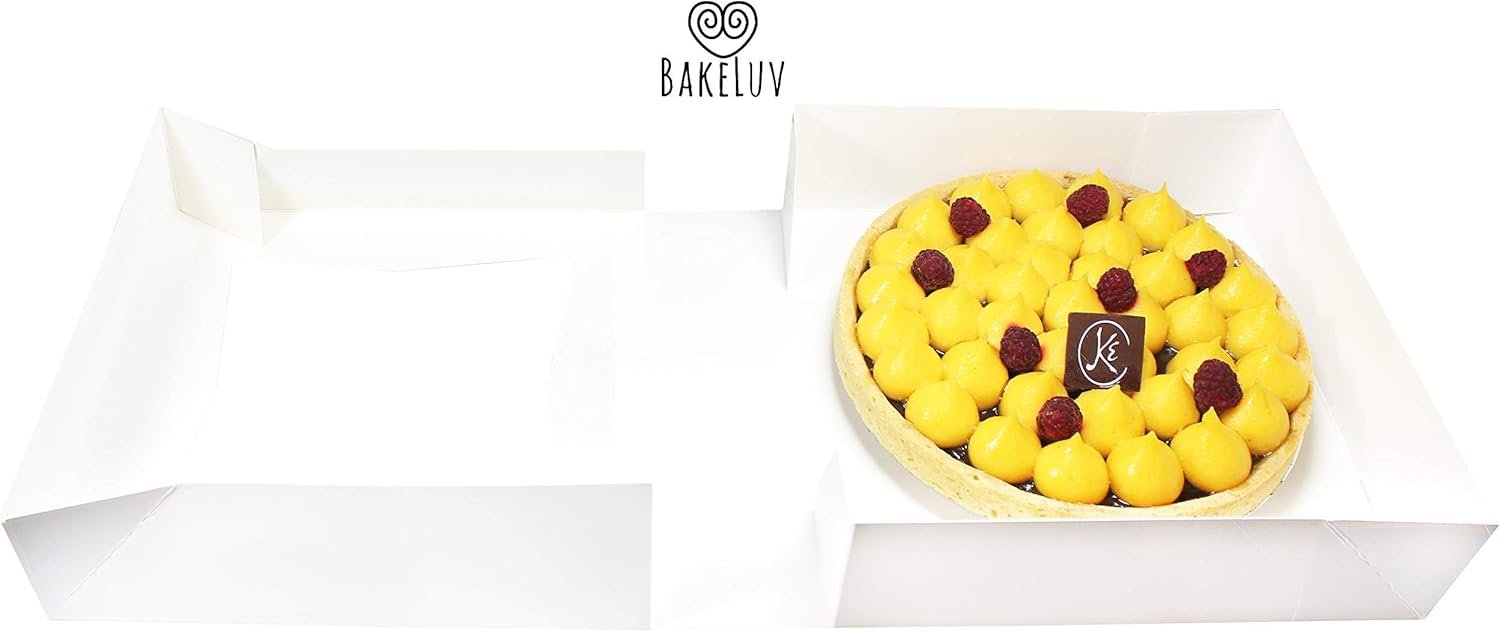 Wholesale 8x8x2.5 Inch Bakery Boxes with Window White 25 Pack 8x8 Cookie Cake Boxes for Cinnamon Rolls Treats Desserts Auto Pop Up Factory