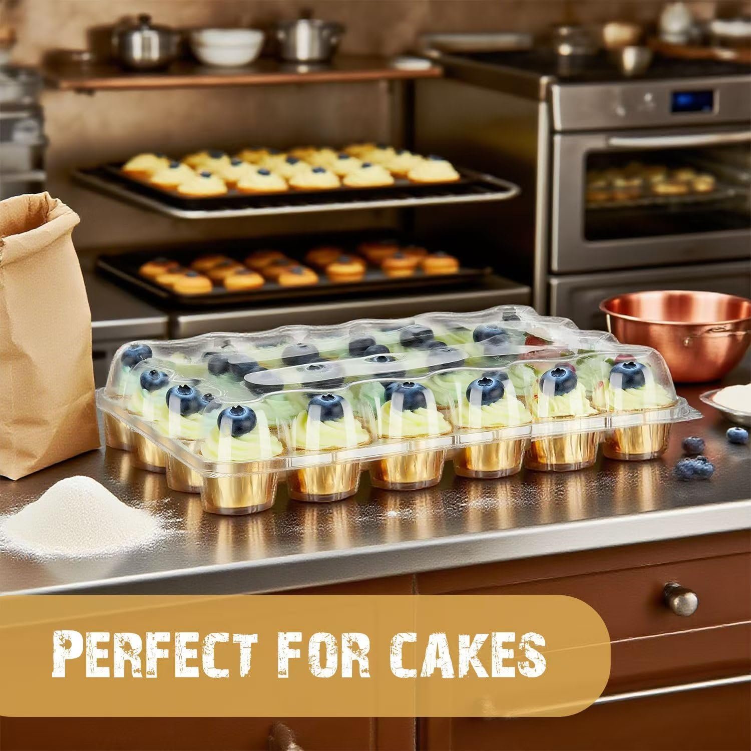 Wholesale 240 Count Plastic Disposable Stackable Clear Cupcake Containers with Tall Dome Lids Boxes Holders Factory Wholesale 240 Count Plastic Disposable Stackable Clear Cupcake Containers with Tall Dome Lids Boxes Holders Factory