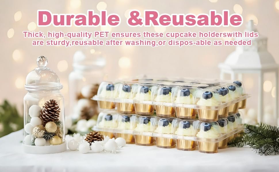 Wholesale 240 Count Plastic Disposable Stackable Clear Cupcake Containers with Tall Dome Lids Boxes Holders Factory Wholesale 240 Count Plastic Disposable Stackable Clear Cupcake Containers with Tall Dome Lids Boxes Holders Factory