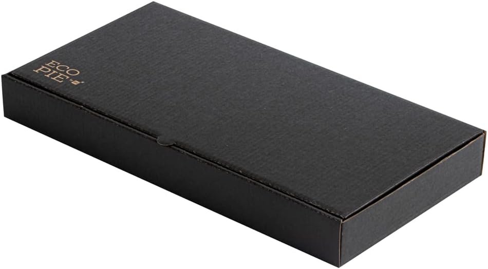 Wholesale 14 x 7 x 1.5 Inch Flatbread Takeaway Boxes 50 Pack Sturdy Corrugated Eco Pizza Boxes E-Flute Tab-Lock Kraft Black Paper Disposable Factory