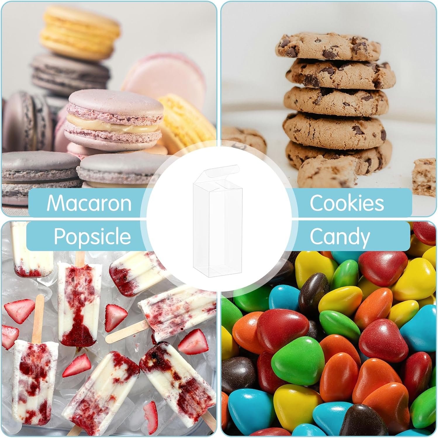 Wholesale 25 Pack 5x2x2 Inch PET Clear Plastic Macaron Boxes with Ribbon for 4-5 Christmas Candy Gift Party Favors Factory