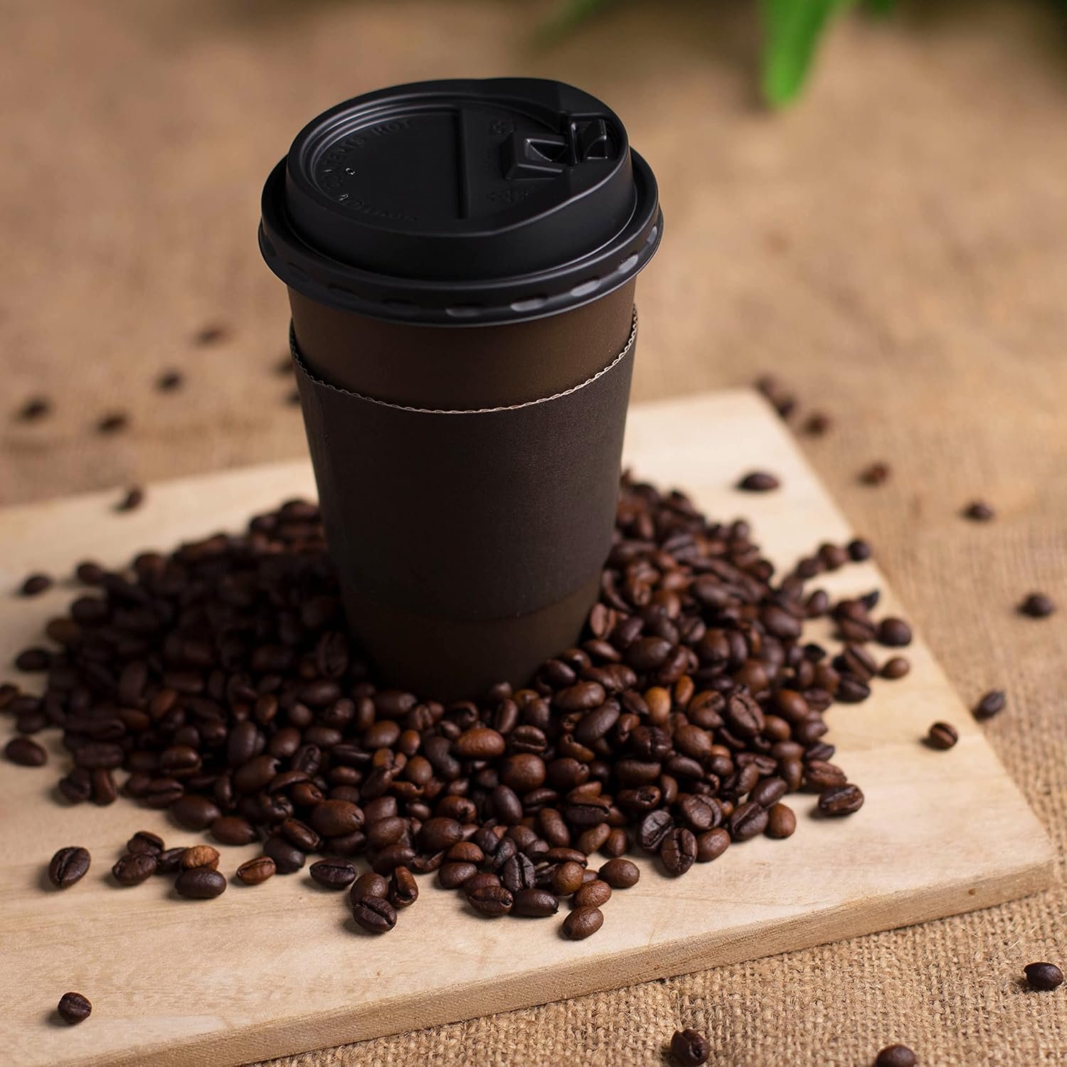 Wholesale 16 oz Disposable Brown Coffee Cups with Lids Sleeves Premium Paper 100 Pack Factory